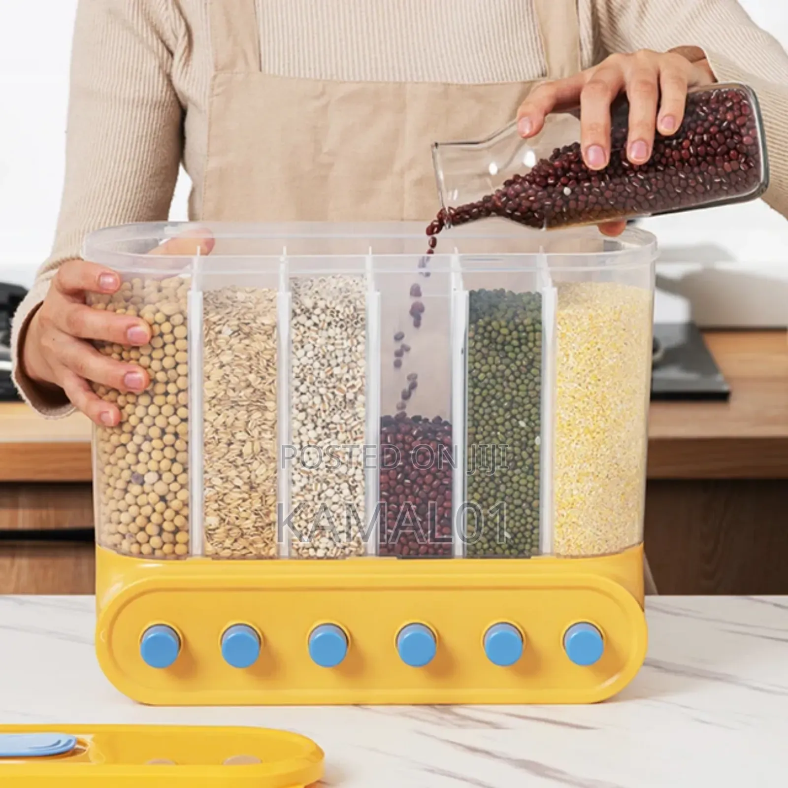 6-in-1 Cereal Dispenser Storage Jars Set Food Dispenser Wall