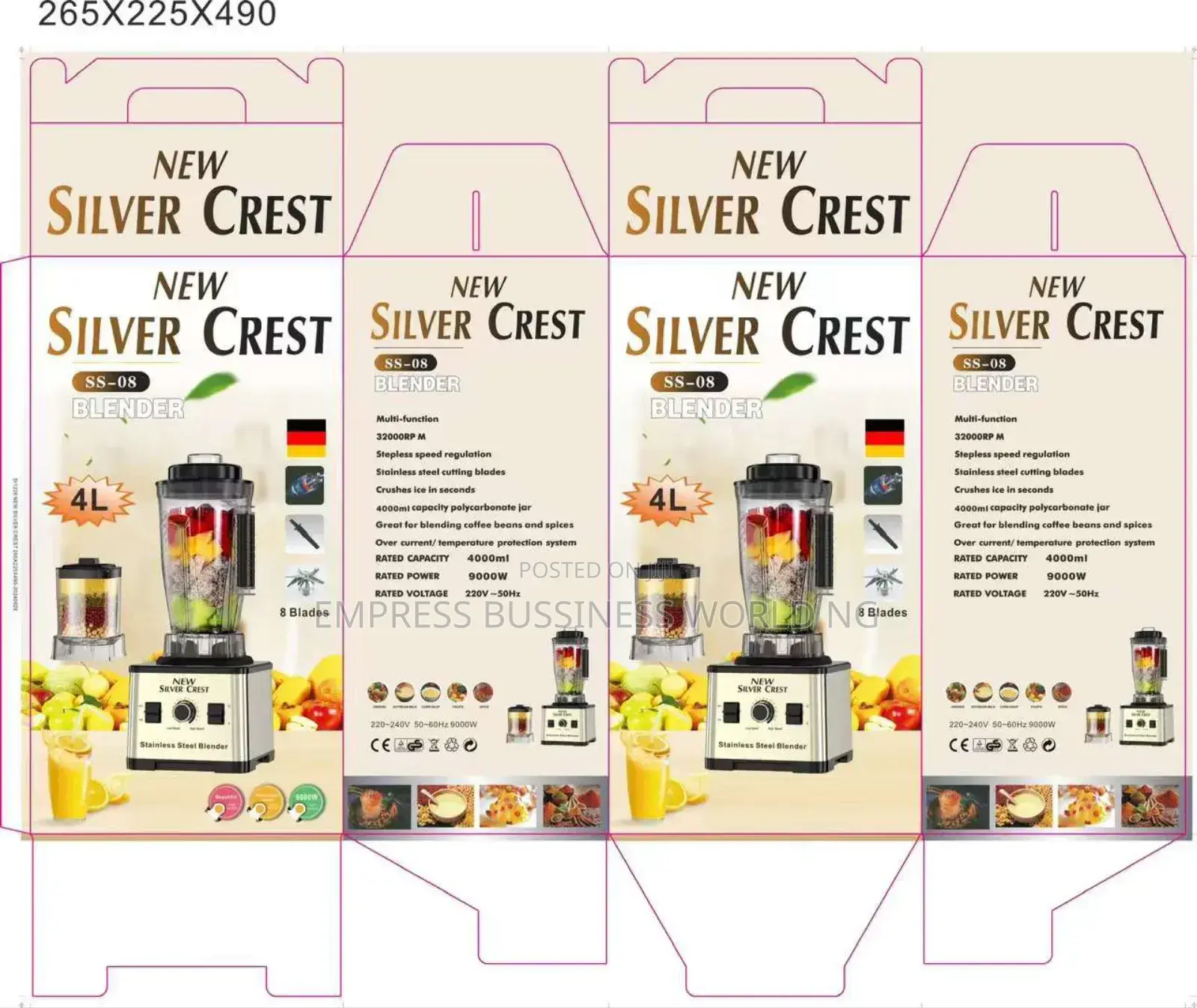 New Silver Crest Commercial Blender