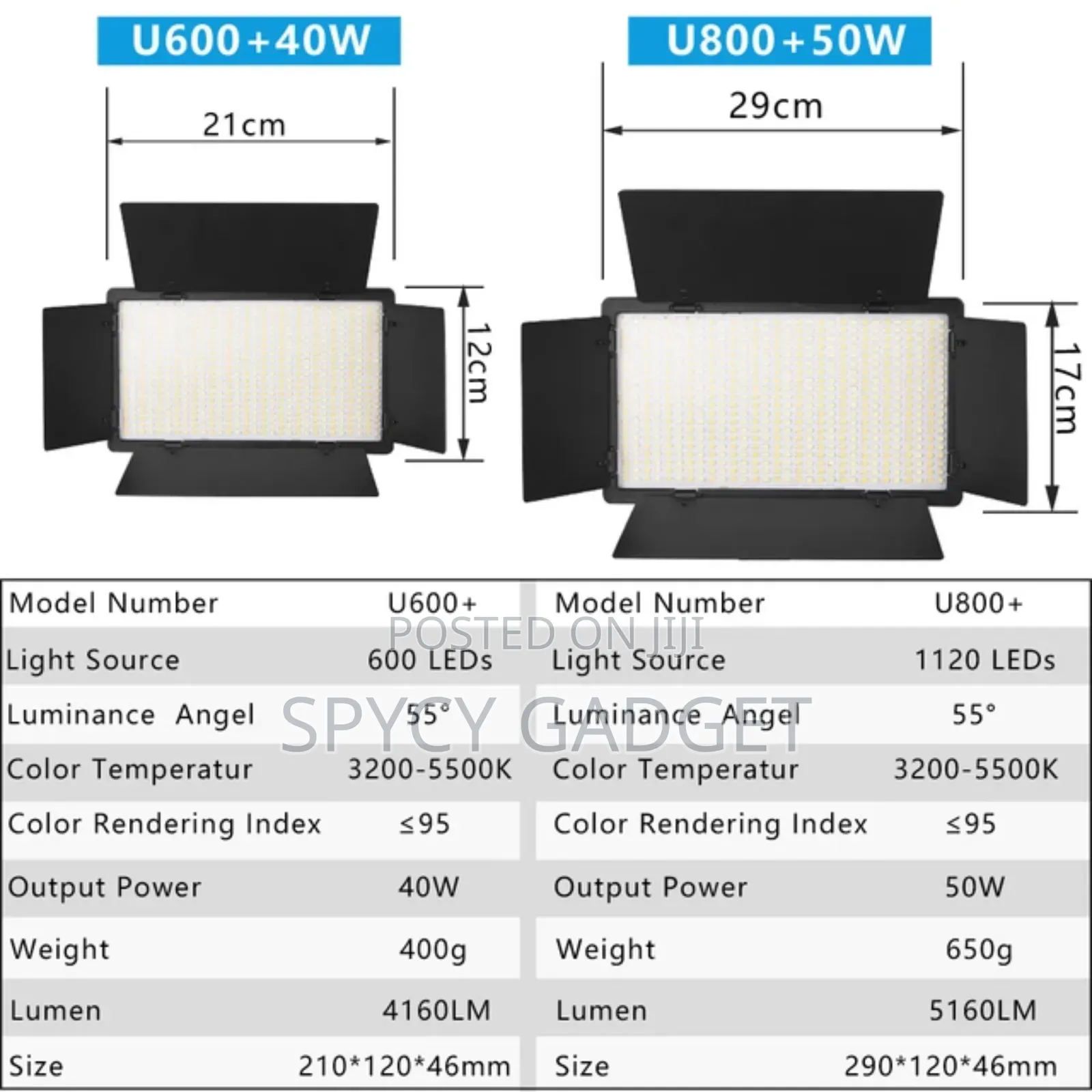 Professional Photo Video LED Light Kit Varicolor LED-600