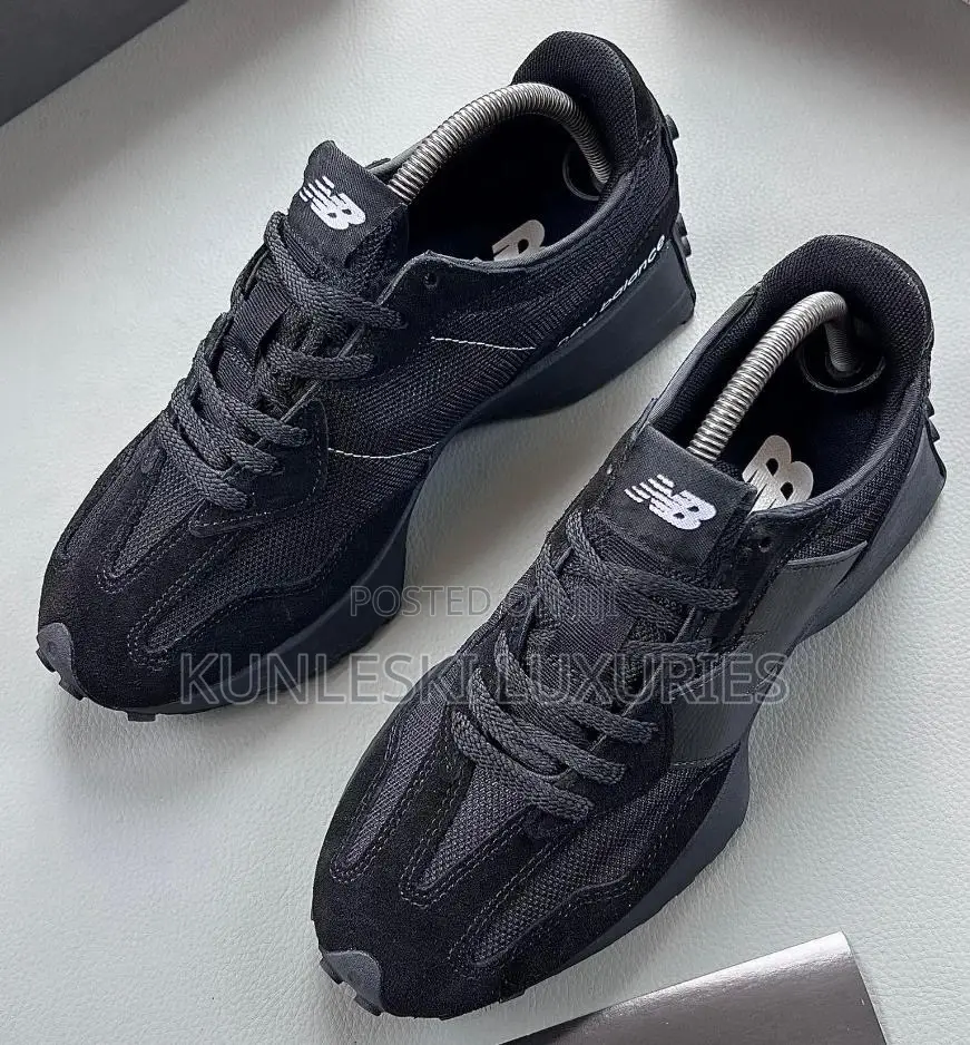Original New Balance M327 All Black Sneakers