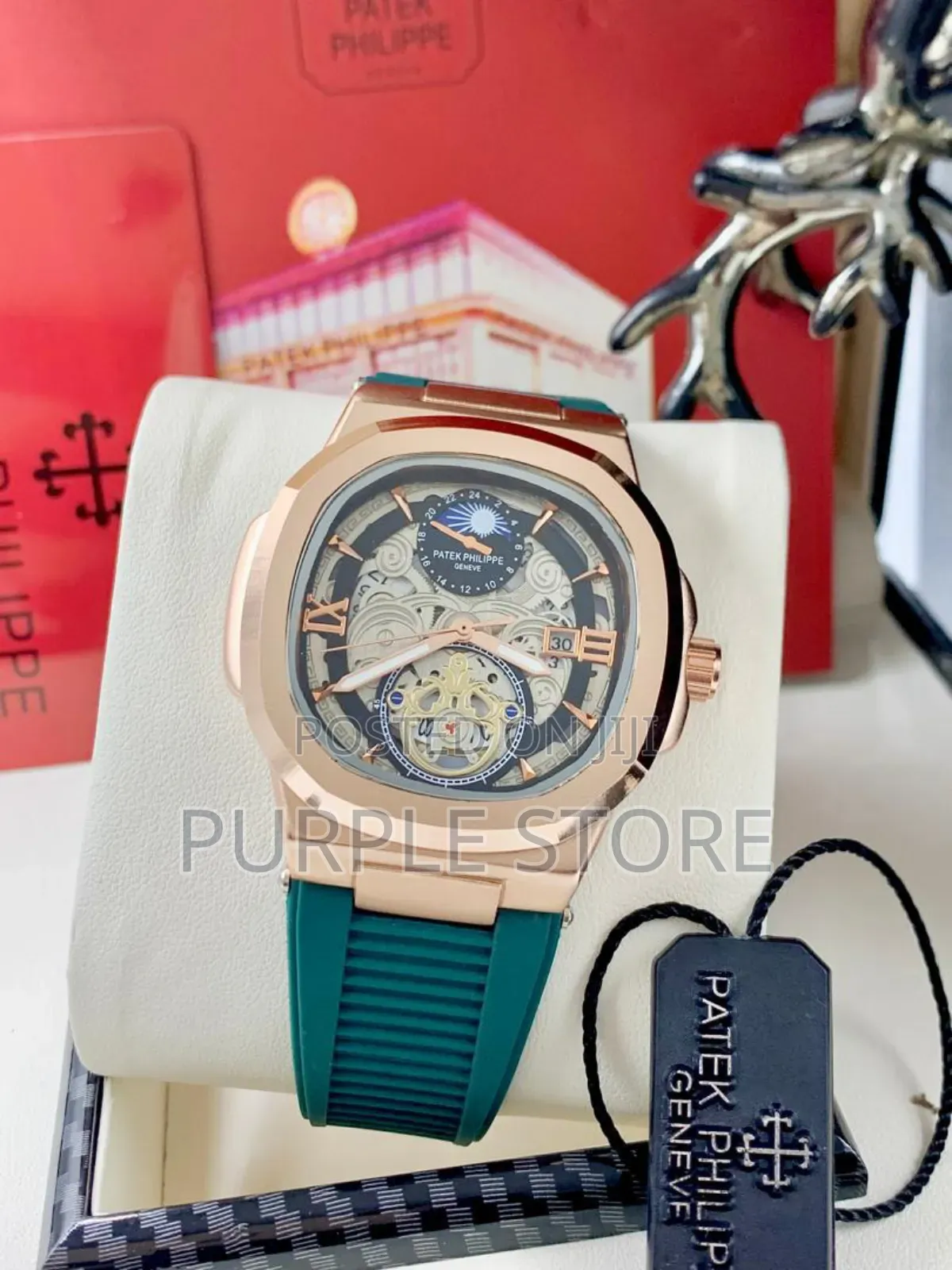 Patek Philippe Wristwatch Green Rubber Strap