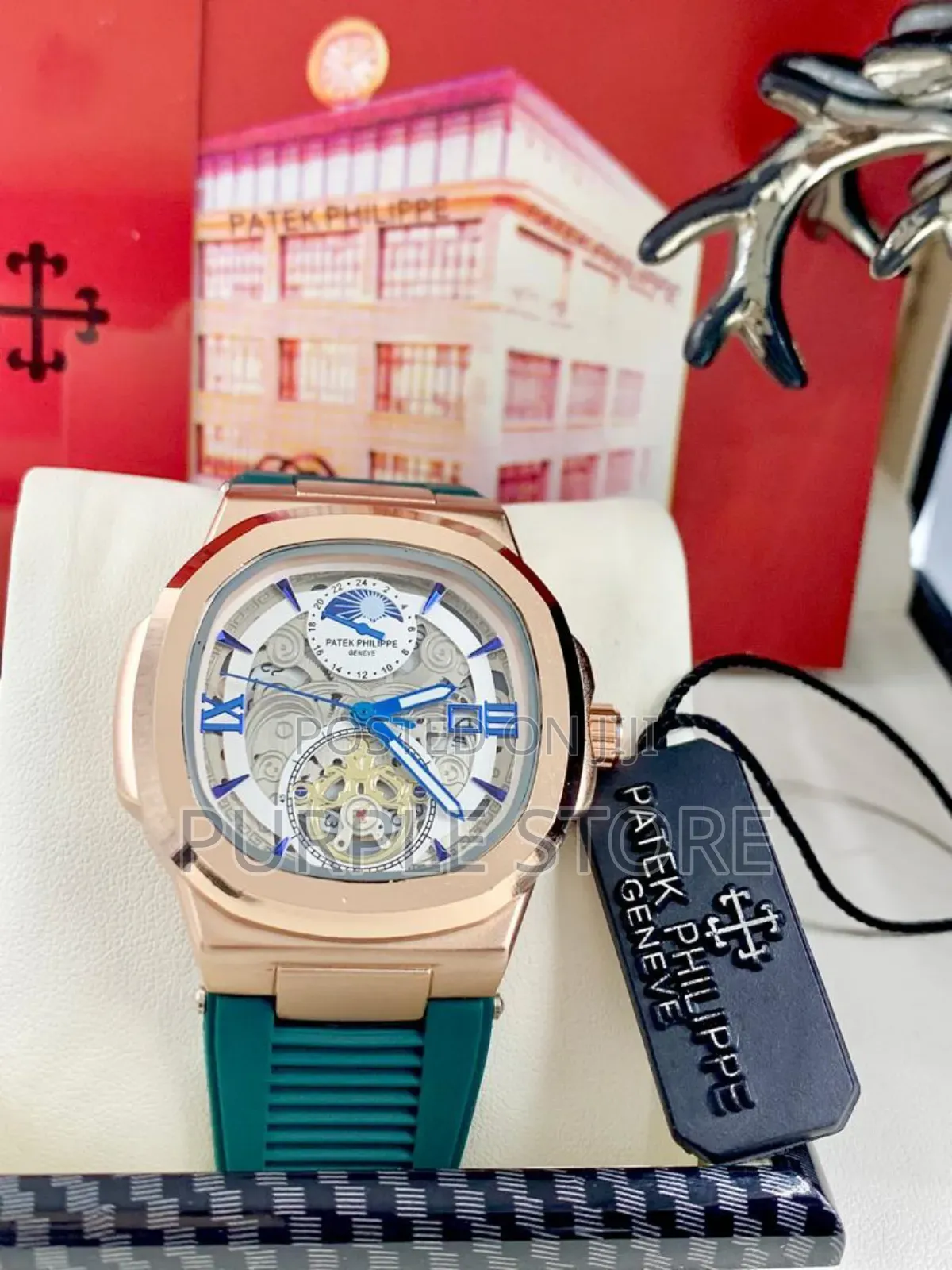 Patek Philippe Wristwatch Green Rubber Strap