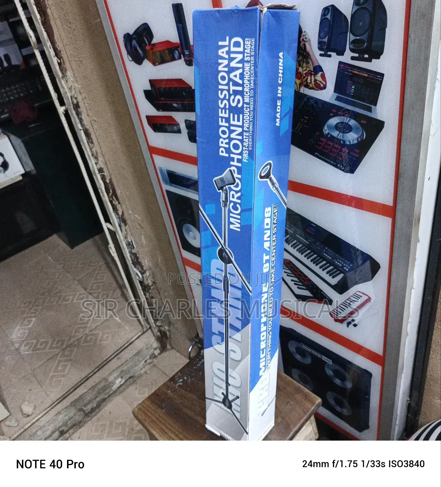 High Quality 3 Leg Boom Double Microphone Stand