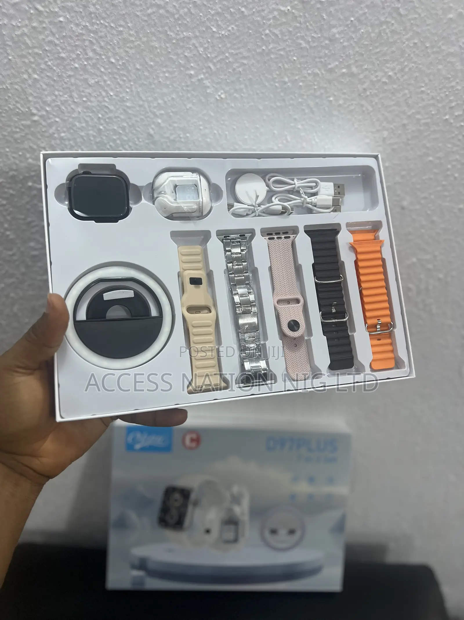 D97 App Controlling Smart Watch With Ringlight And Airpods