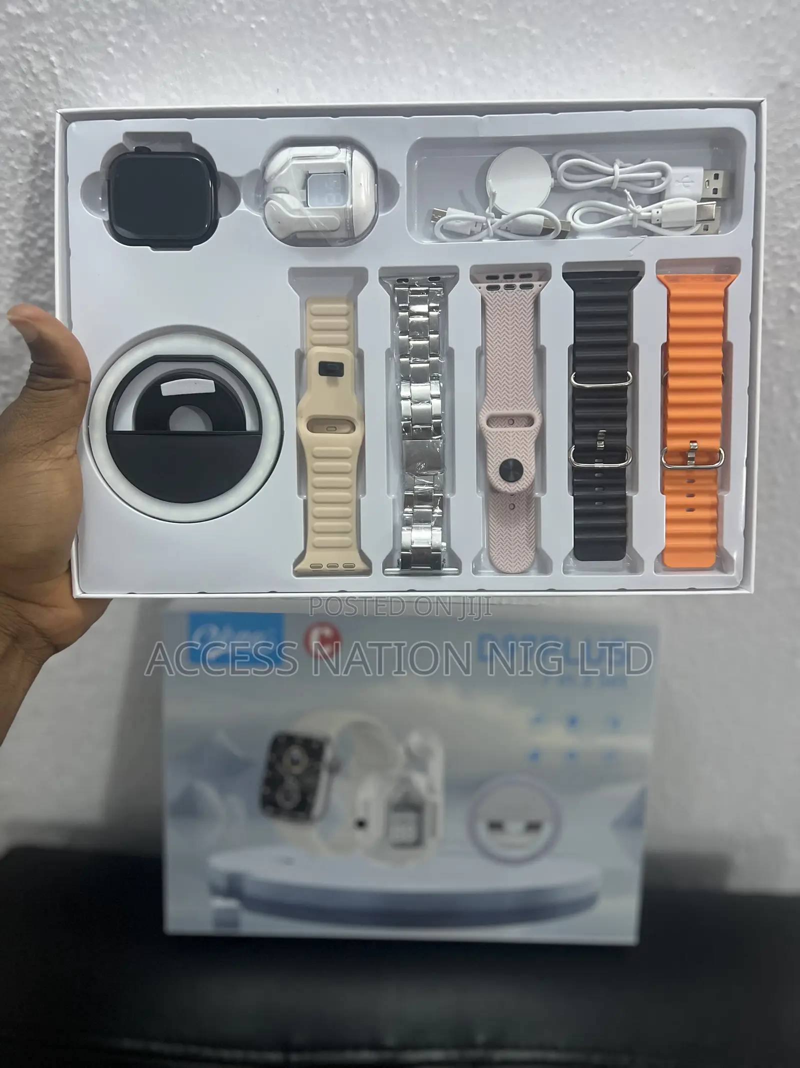 D97 App Controlling Smart Watch With Ringlight And Airpods