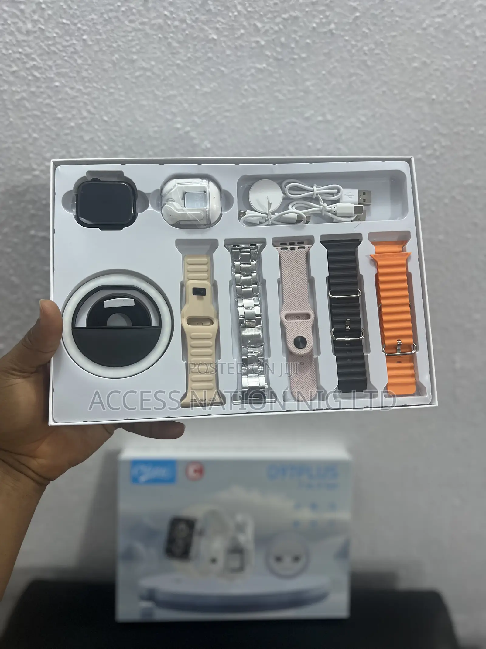 D97 App Controlling Smart Watch With Ringlight And Airpods