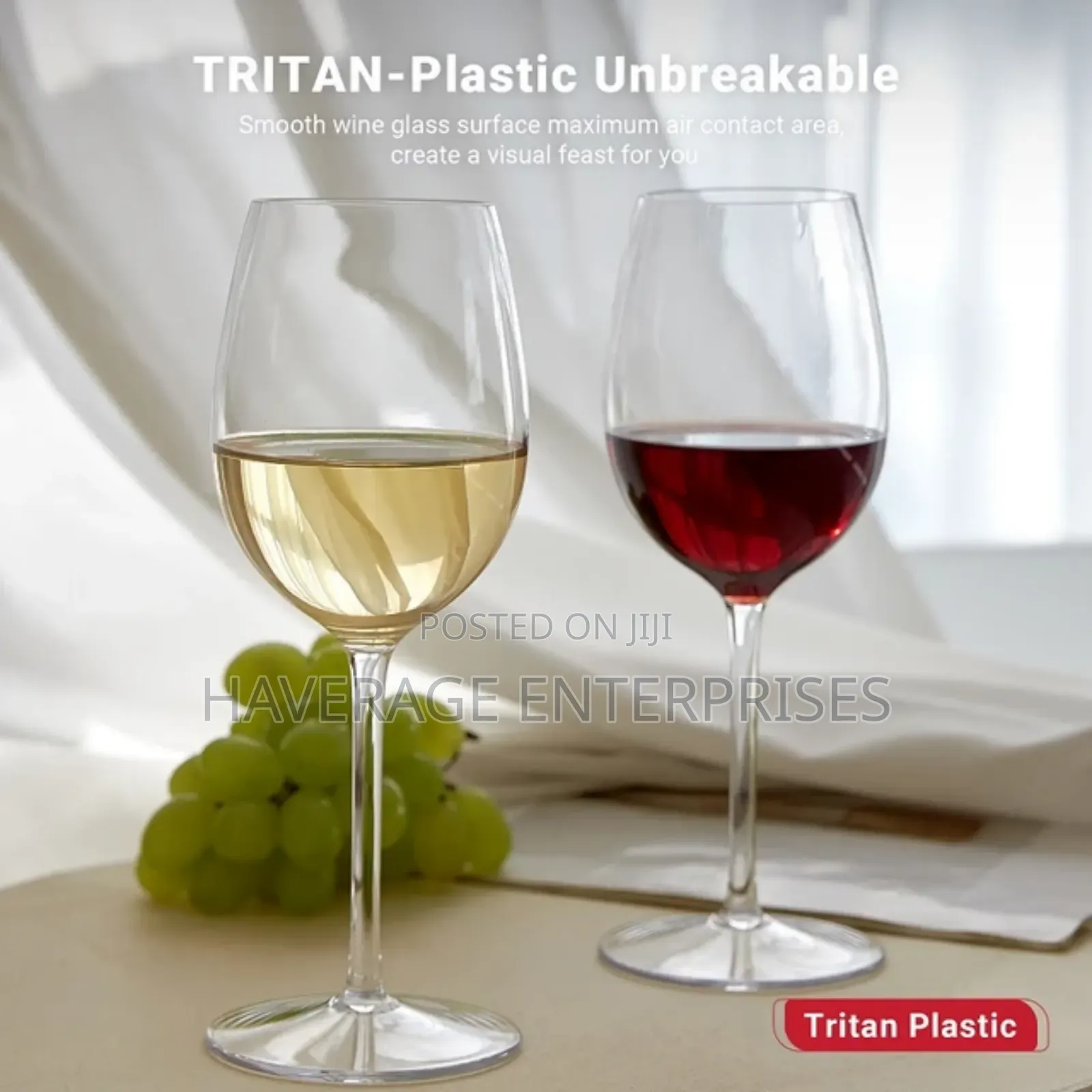 Wine Acrylic Glass American Tritan Material 6pces