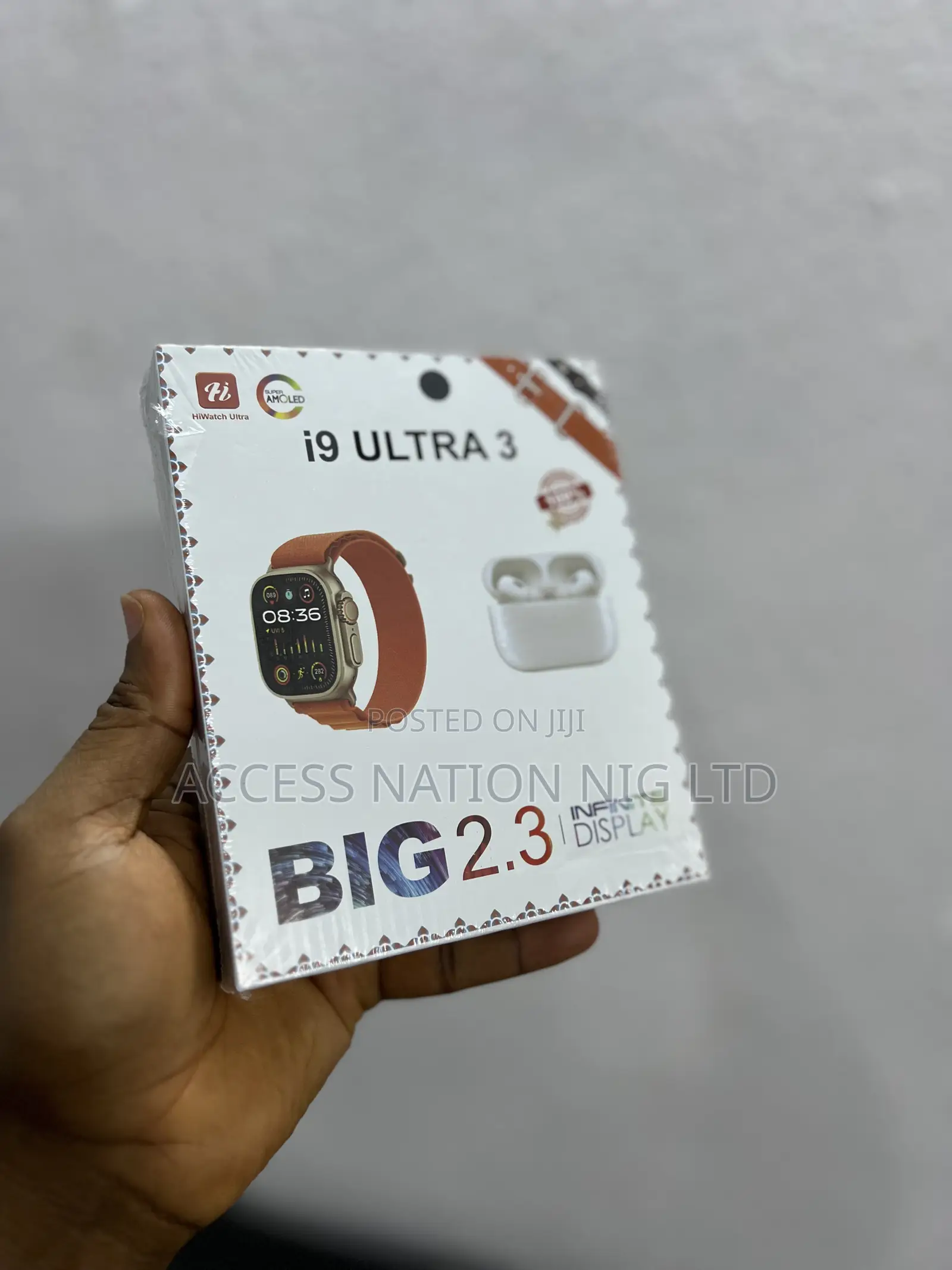 New I9 Ultra 3 Smart Watch With Earbuds 2.3 Inch Bt Call