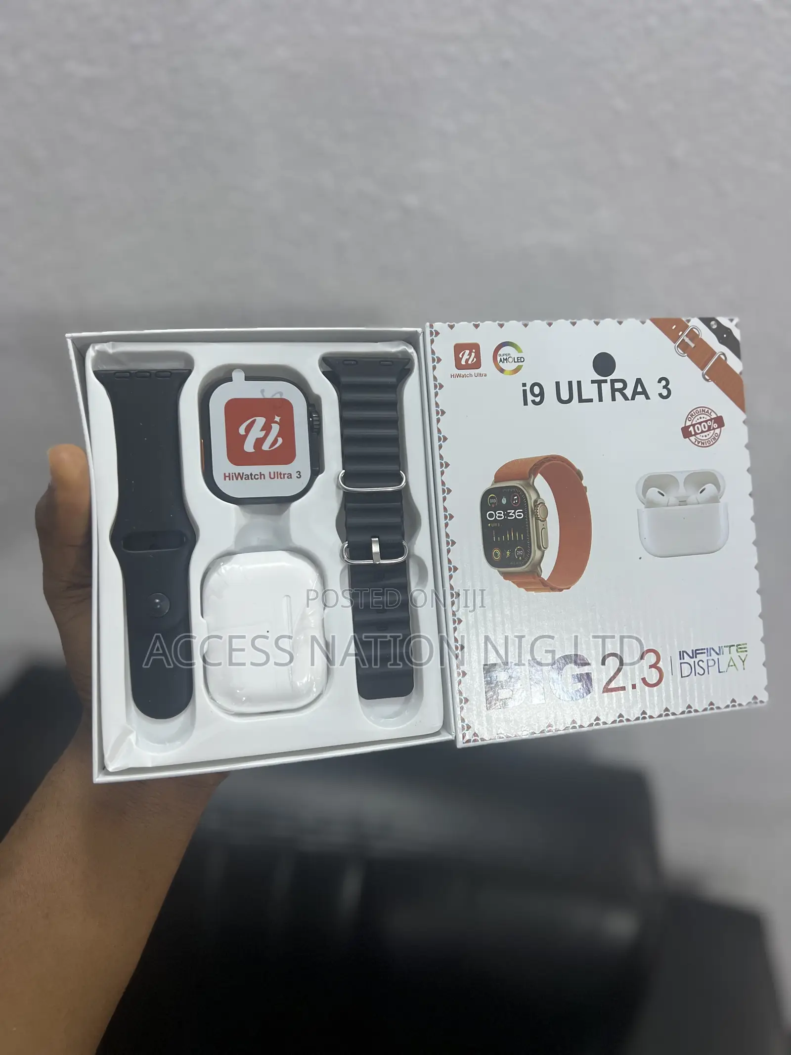 New I9 Ultra 3 Smart Watch With Earbuds 2.3 Inch Bt Call