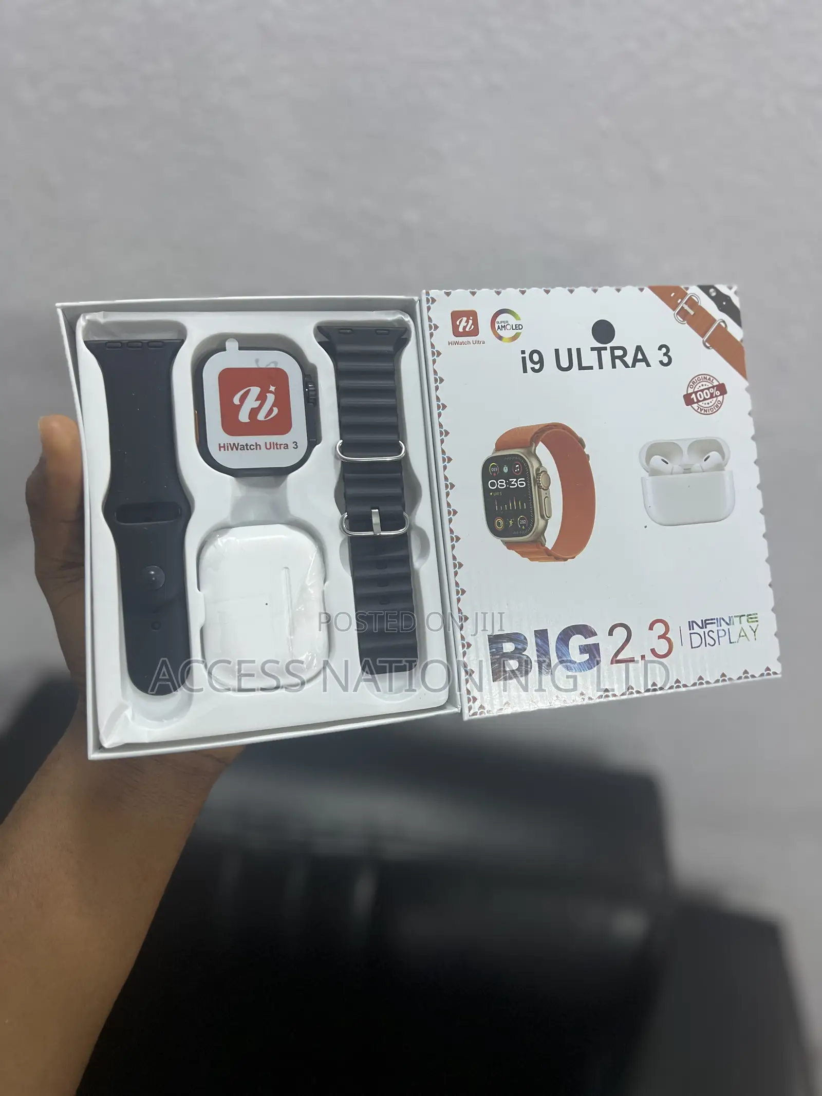 New I9 Ultra 3 Smart Watch With Earbuds 2.3 Inch Bt Call