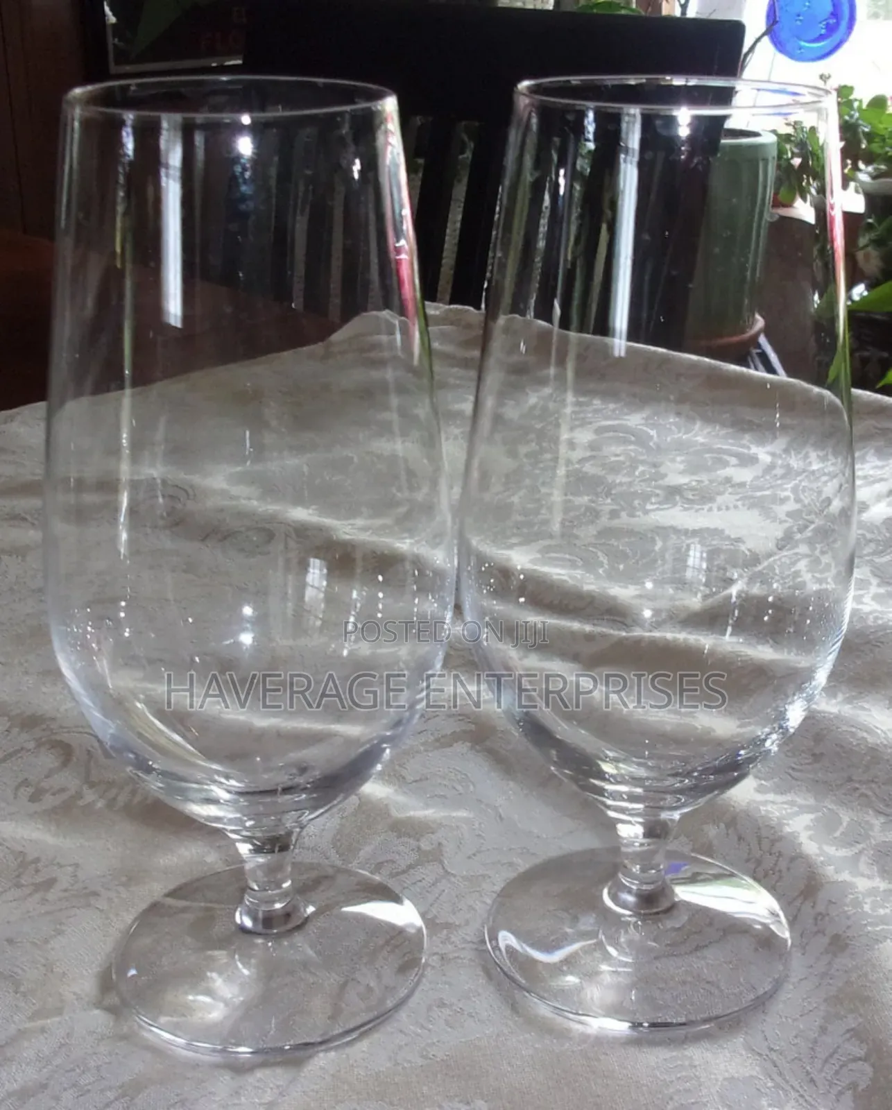 Crystal Pilsners Beer Glasses 7.5" Set of 6