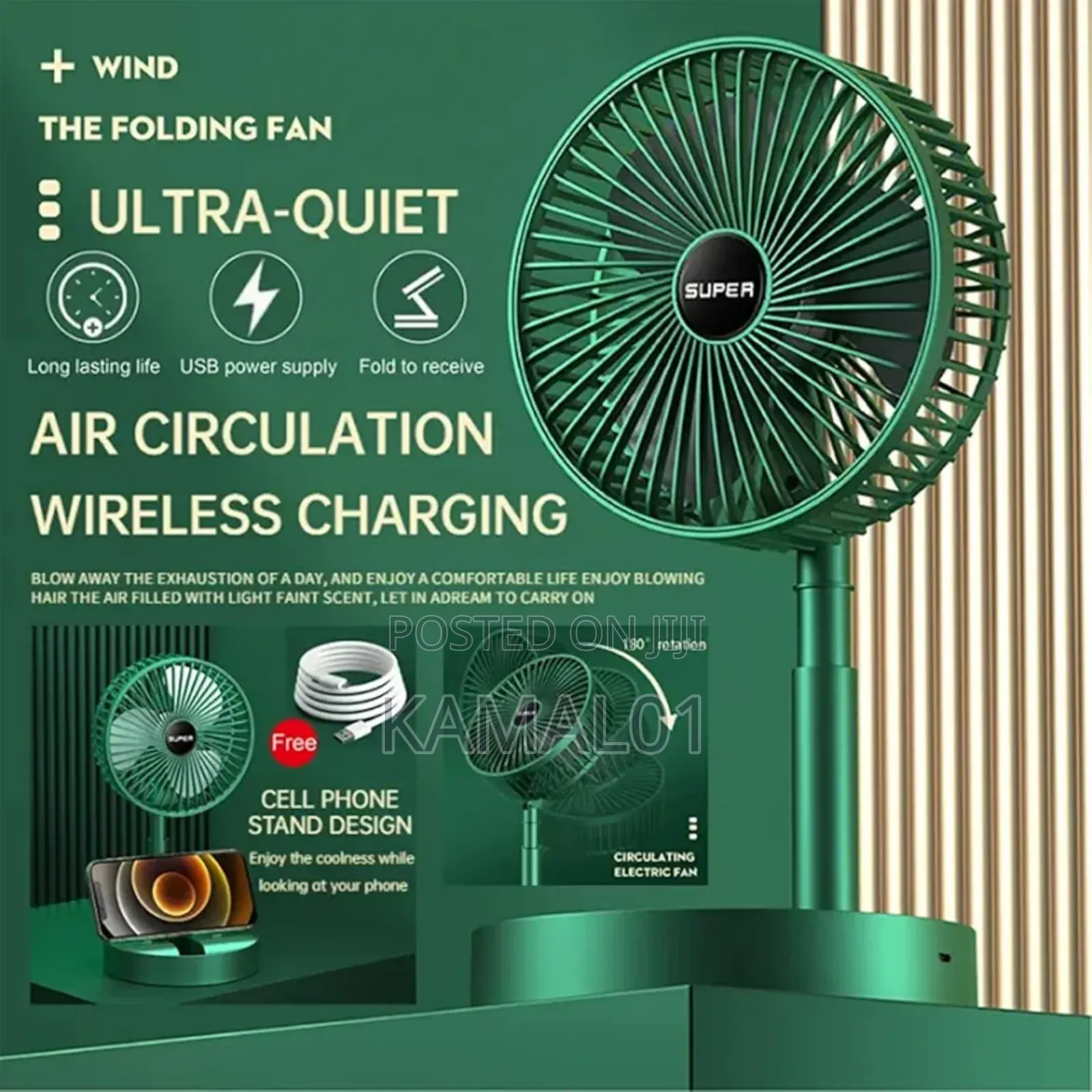 Folding Fan, Collapsible Fan, 2024 New Portable Retractable
