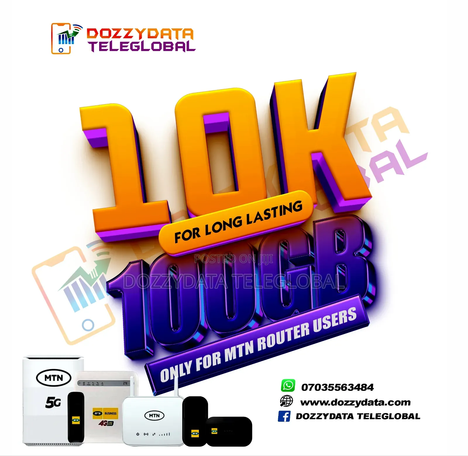 MTN 100gb Data Sim Card for MTN Mifi and Routers