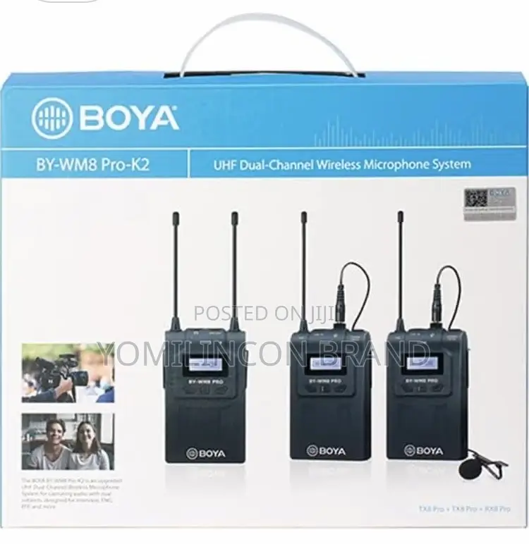 BOYA BY-WM8 Pro- UHF Dual-Channel Wireless Lavalier System