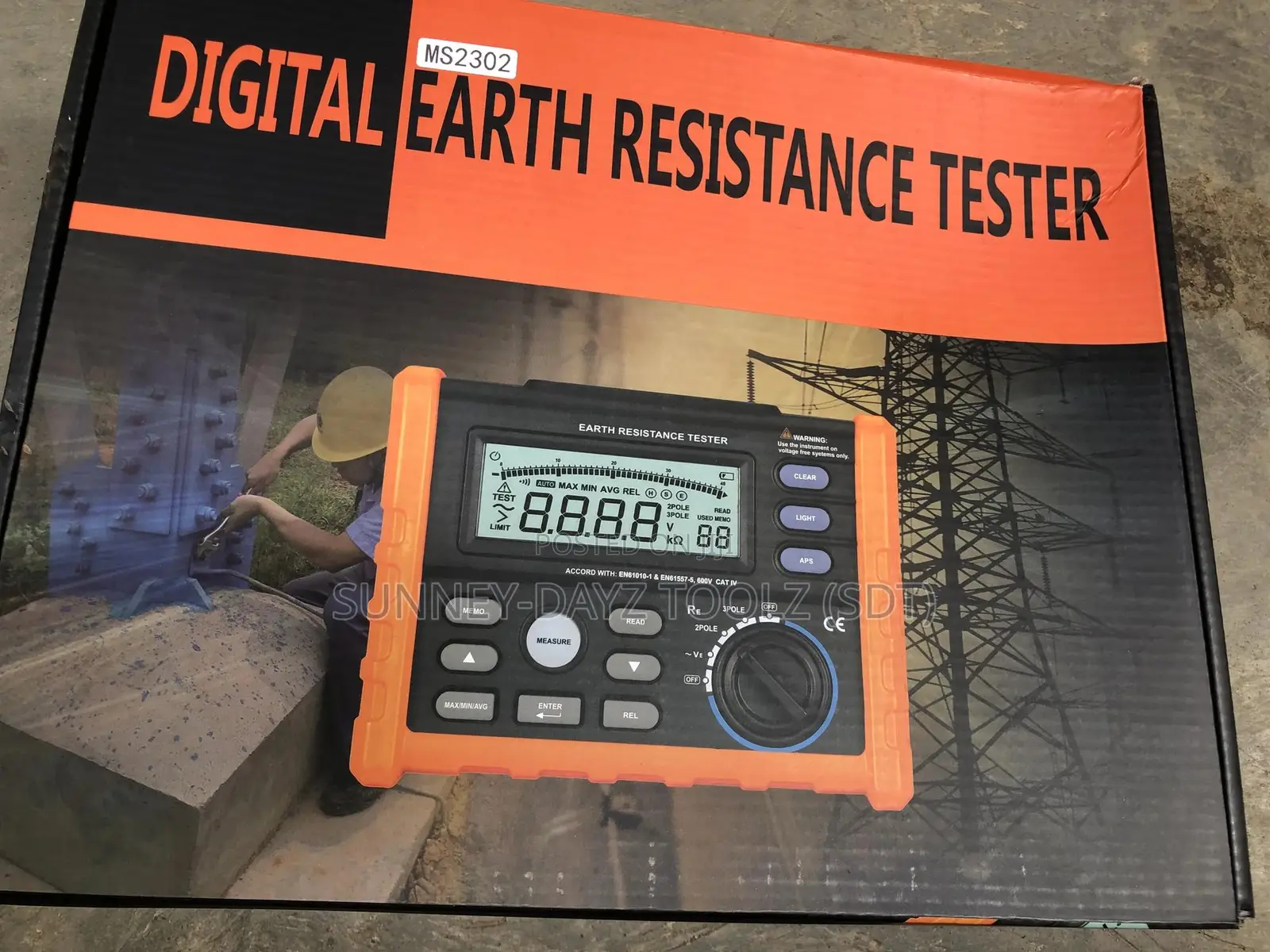Digital Earth Resistance Tester