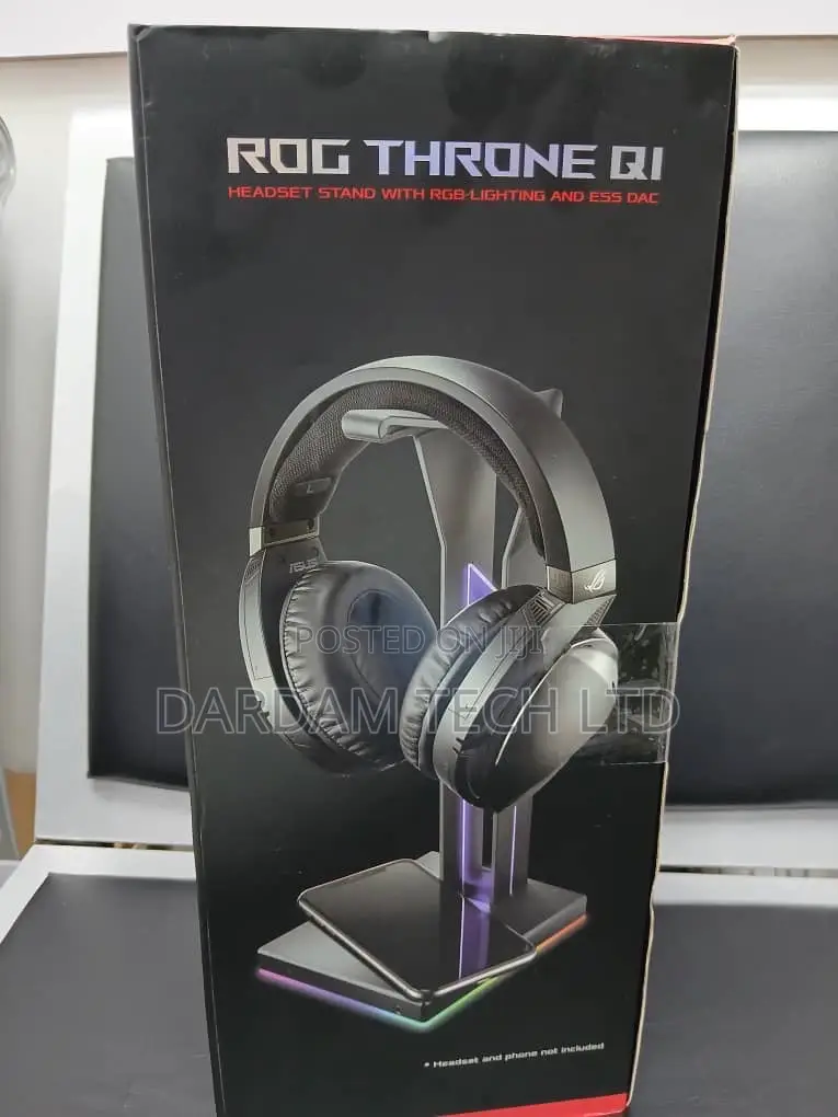 Rog Throne Qi Headset Stand With RGB Lightning and Ess Dac
