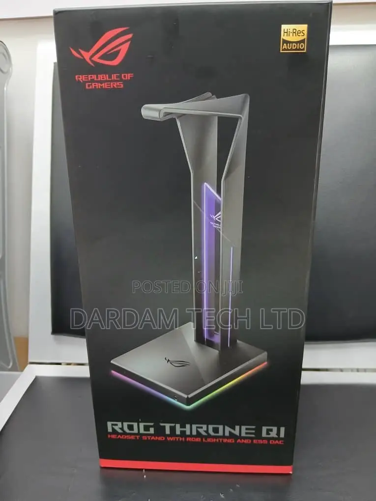 Rog Throne Qi Headset Stand With RGB Lightning and Ess Dac