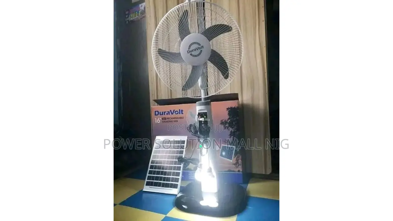 Duravolt 16 Inches 3 in 1 Solar Fan