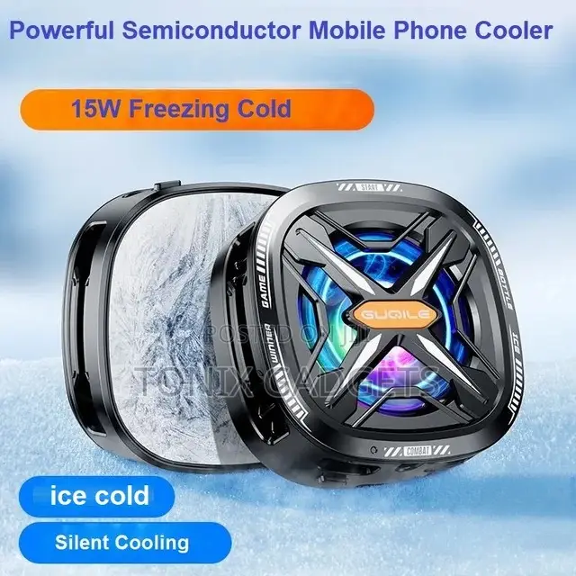 15W Strong Cooling Magnetic Phone Cooler + Detachable Clips