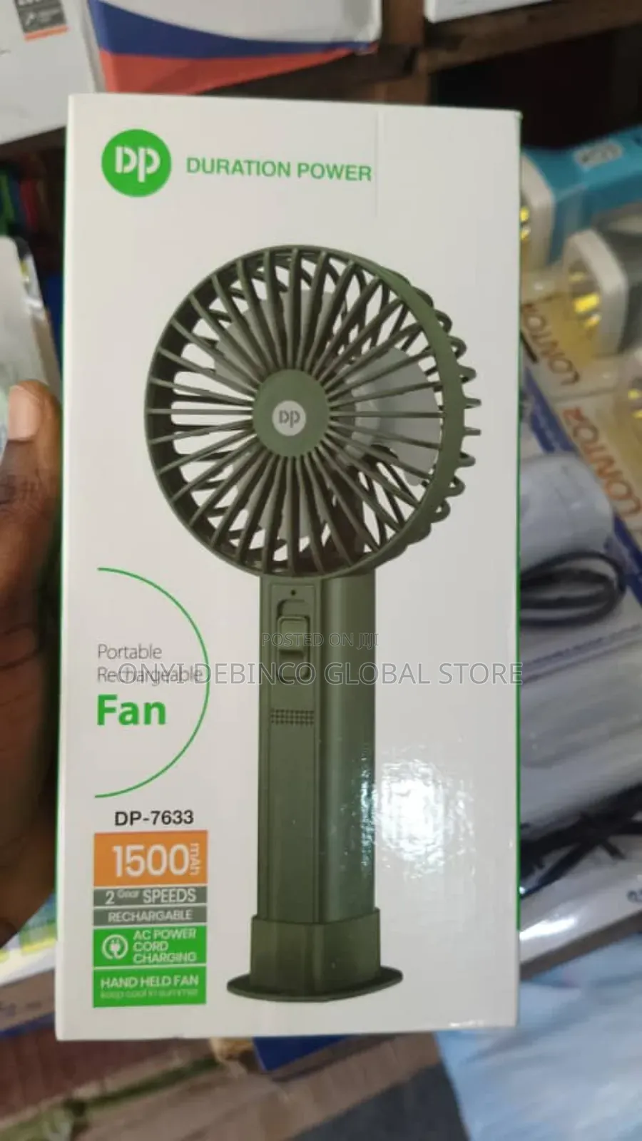 Dp Portable Rechargeable Hand Fan