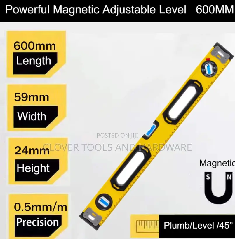 HUAQI 24” Levelertool,Powerful Magnetichigh Accuracy Torpedo