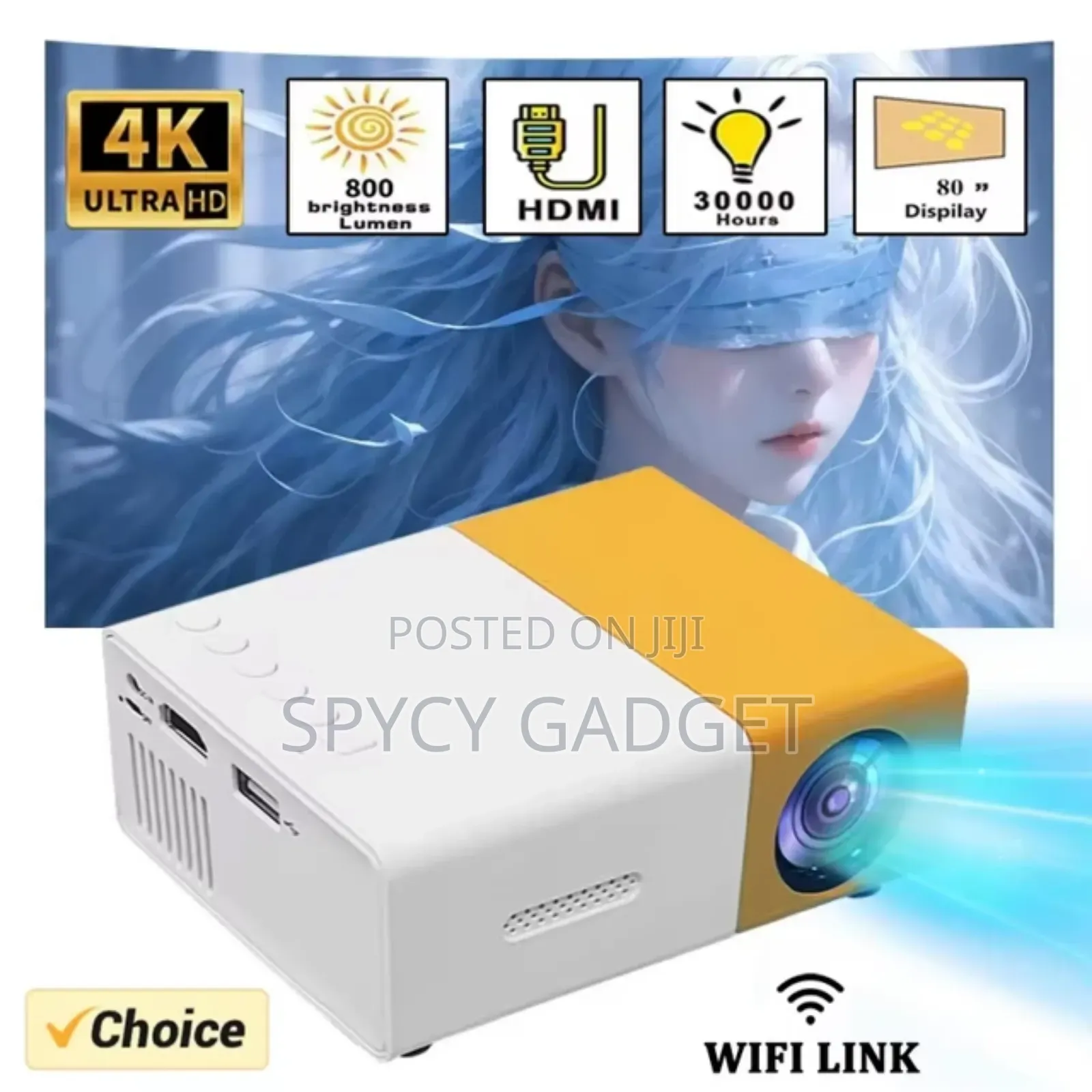 YG-300 Mini LED Pocket Size Projector for Home Theater