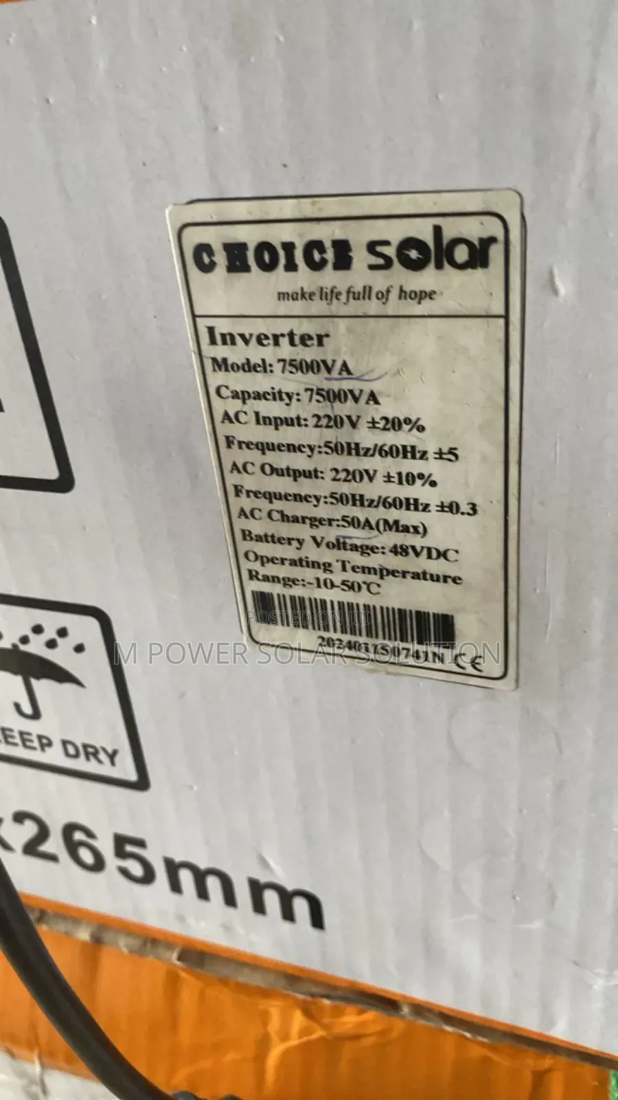 7.5kva 48V CHOICE SOLAR Non-Hybrid Inverter