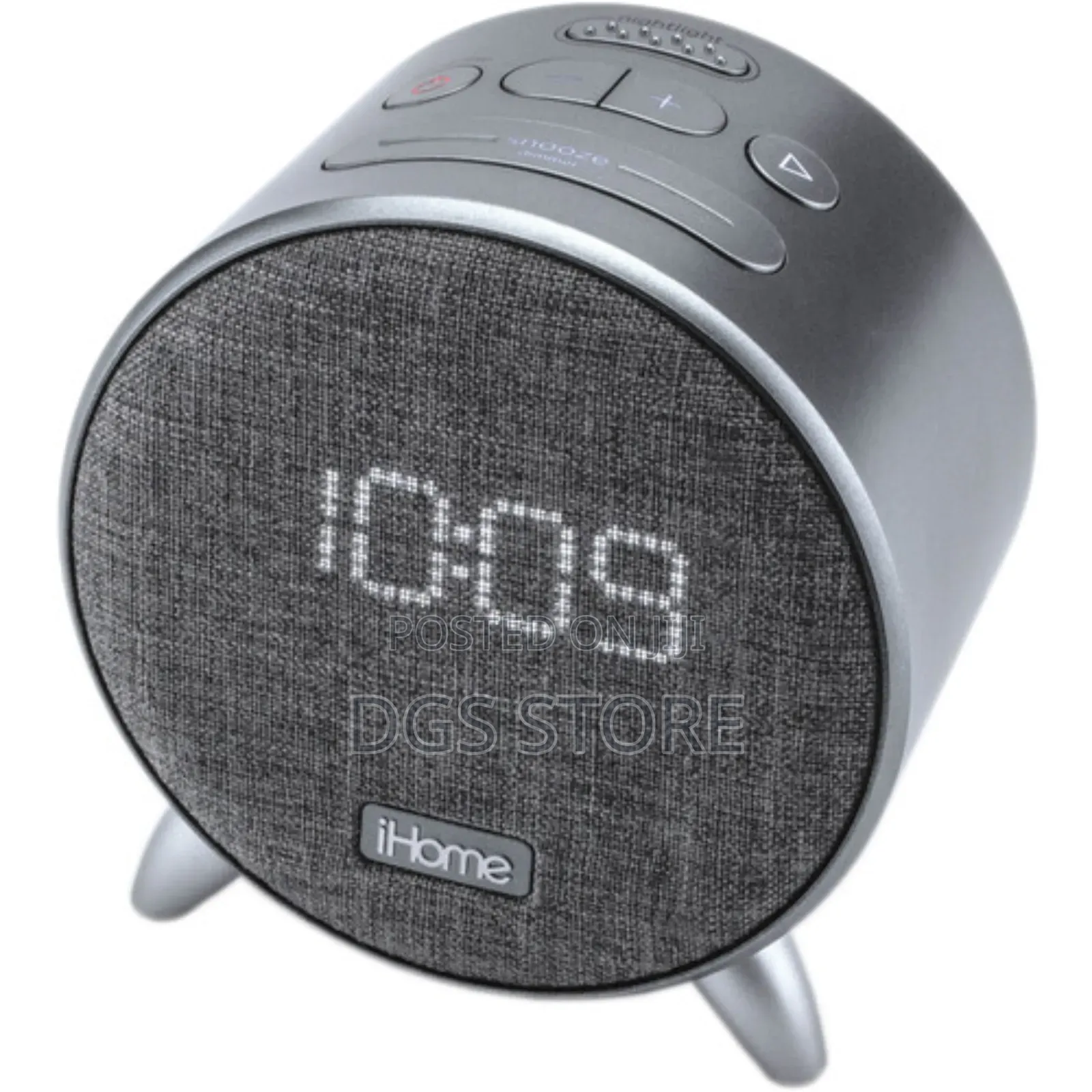 Ihome Power Clock Bluetooth Speaker+ Two Usb Charging Port