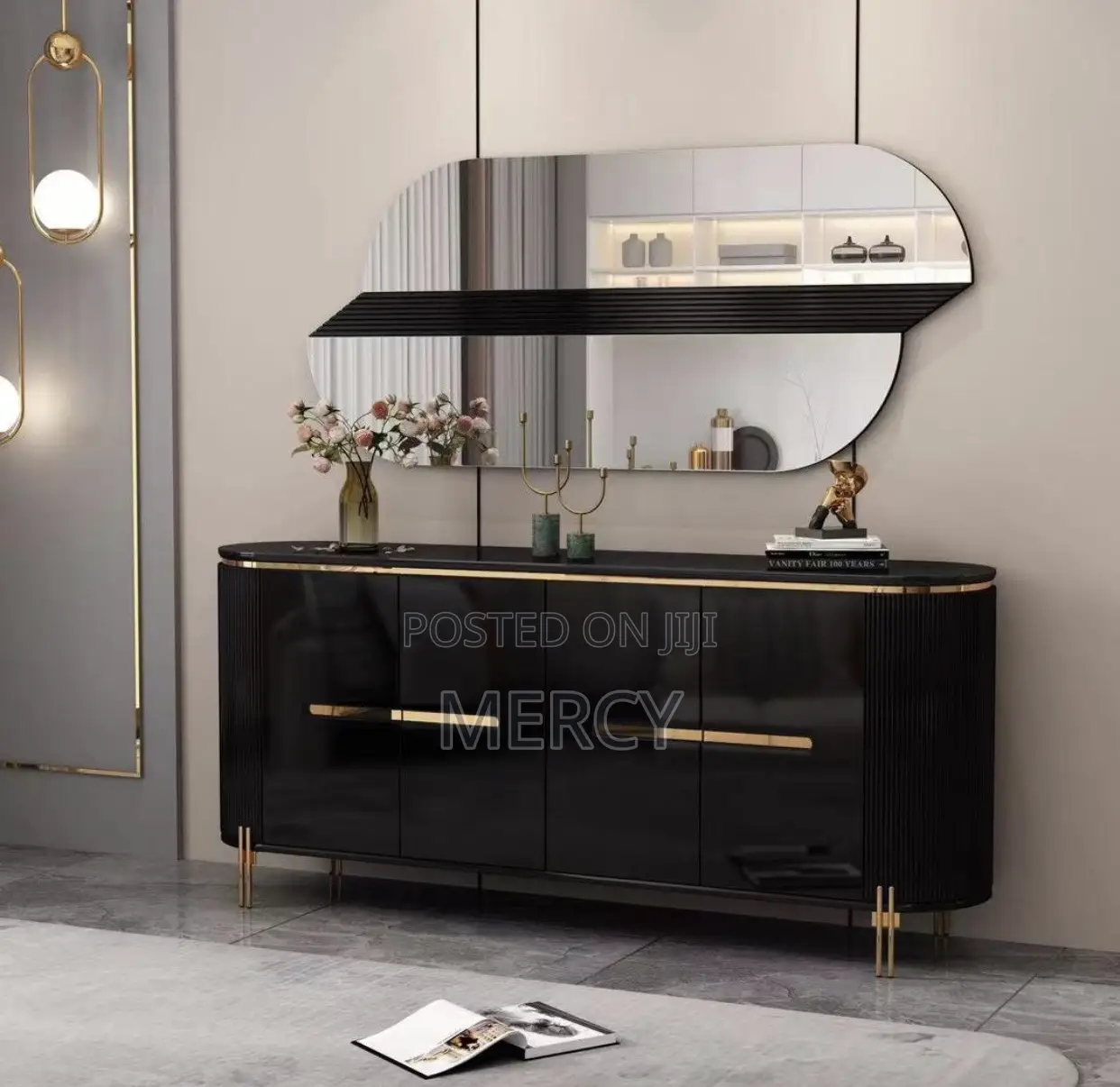 Luxury Table With Mirror and Storage