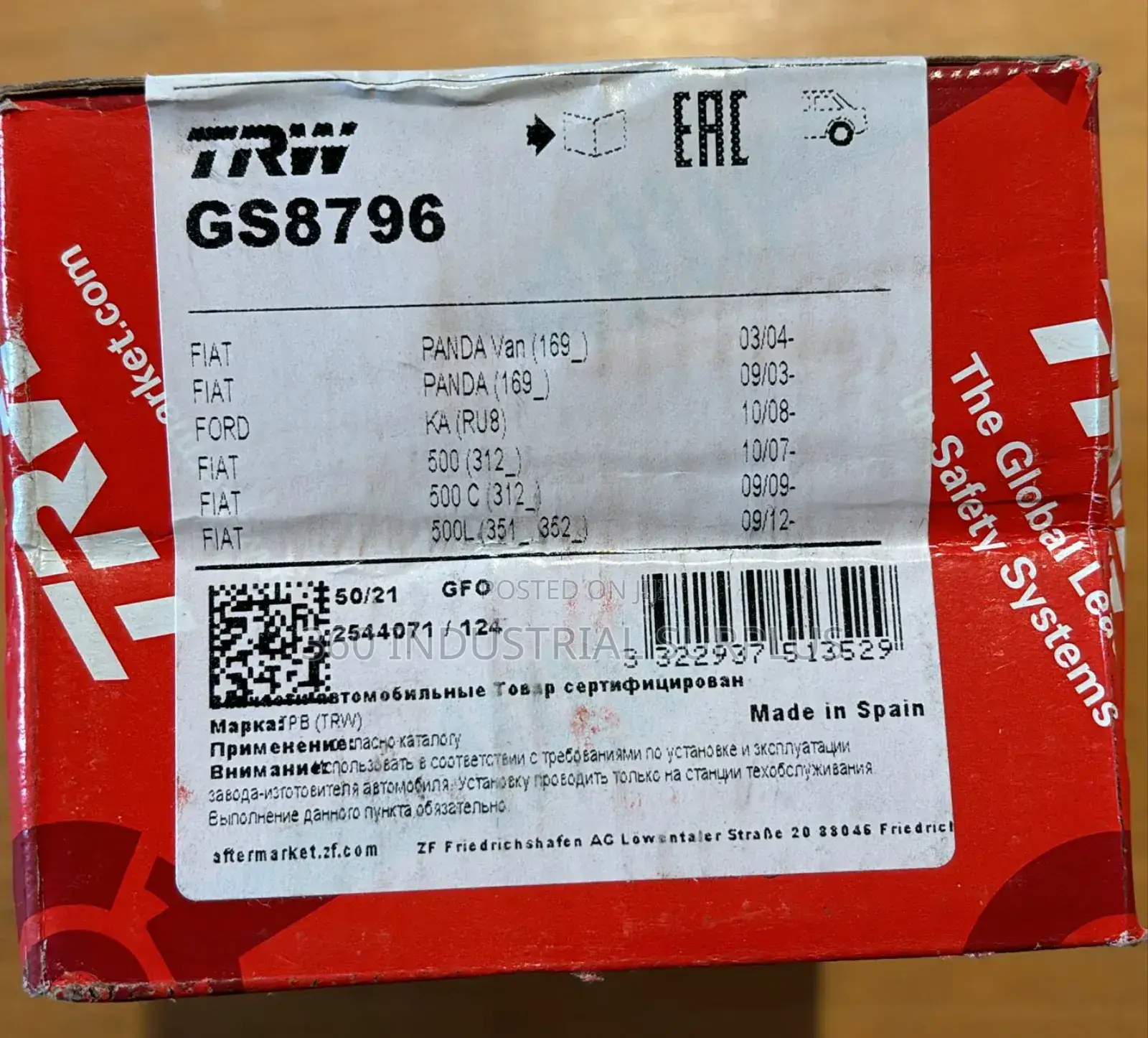 Genuine TRW Gs8796 Brake Shoe Set