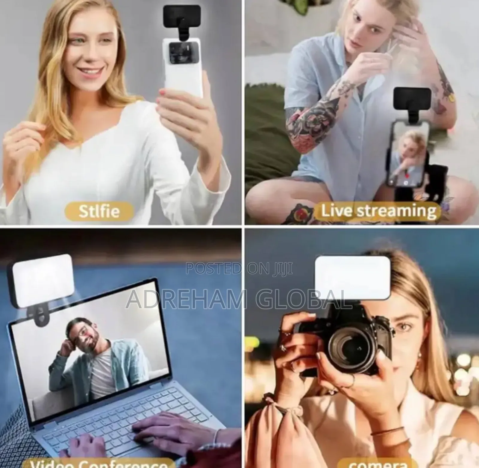 Portable Multifunctional Rechargeable(Clip-on Led)For Selfie