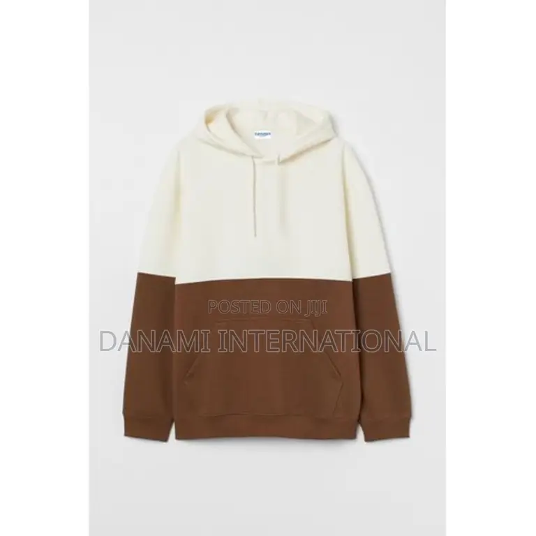 Danami Two-Toned Overhead Hoodie- Cream Brown