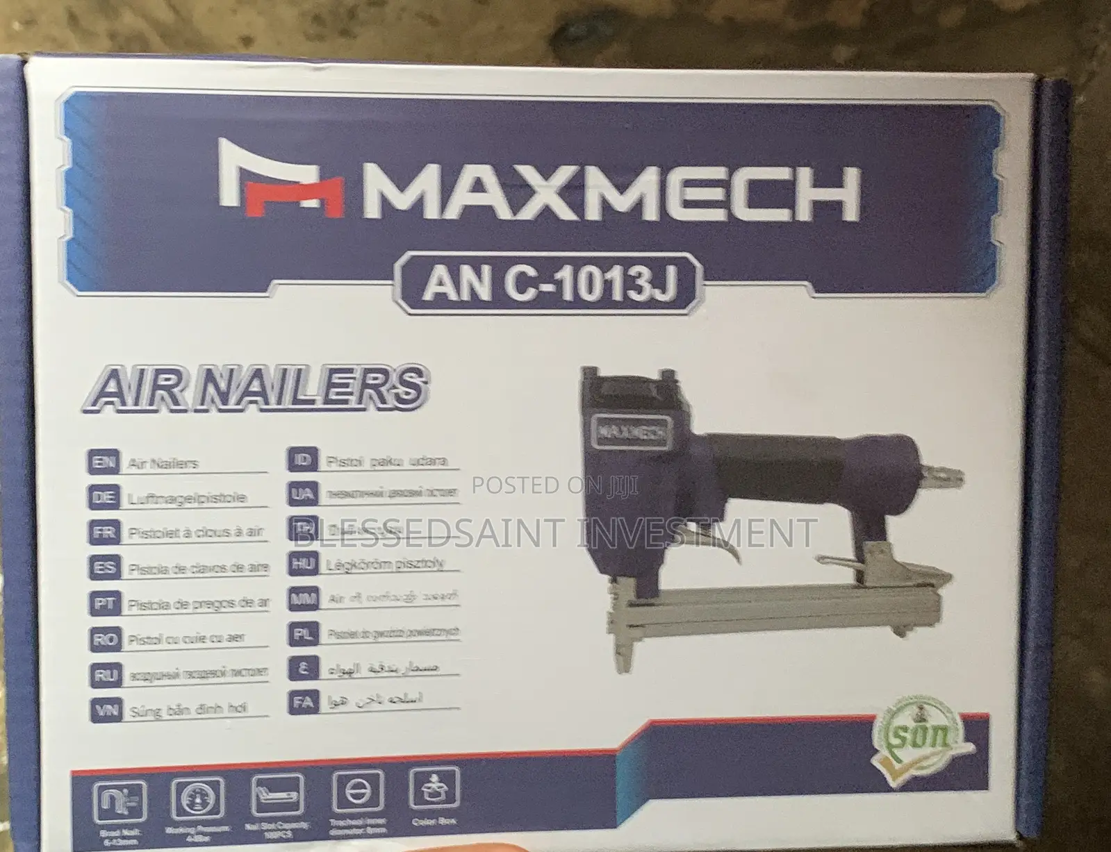Maxmech Air Nailer Stapler AN C-1013j