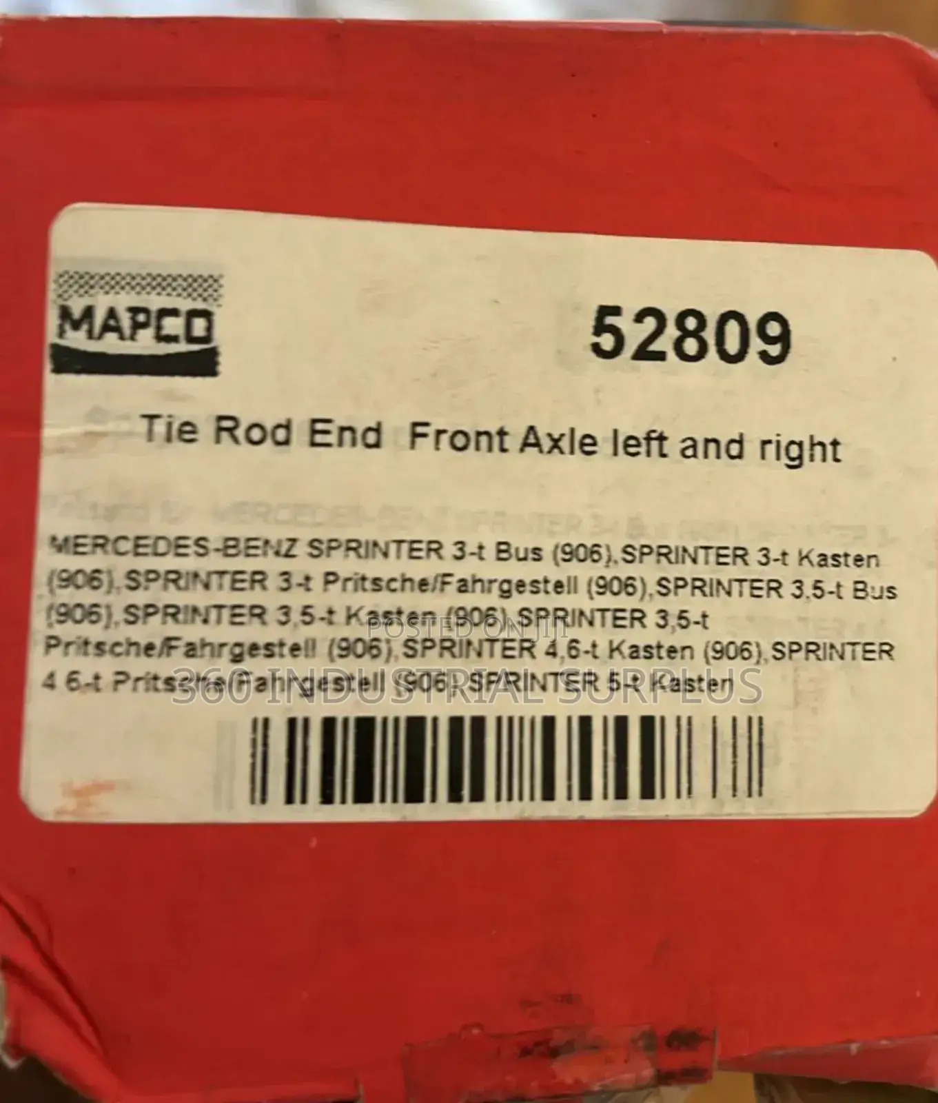 Genuine Mapco 52809 Track Rod End