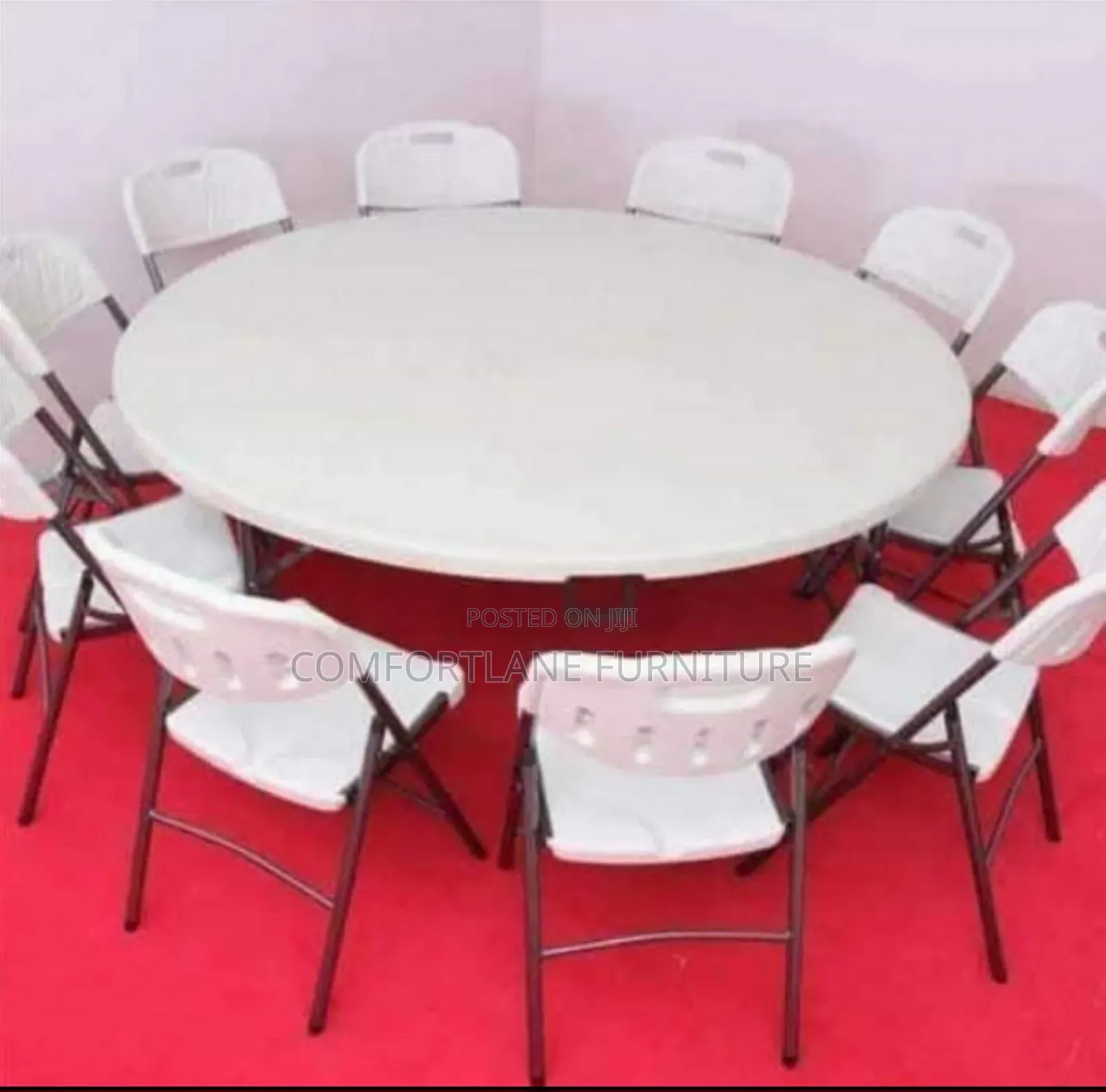 Conference/ Banquet Table With 10 Chairs