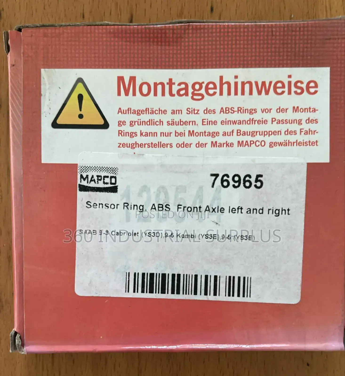 Genuine Mapco 76965 Abs Sensor Ring for Saab 9-5, 9-3