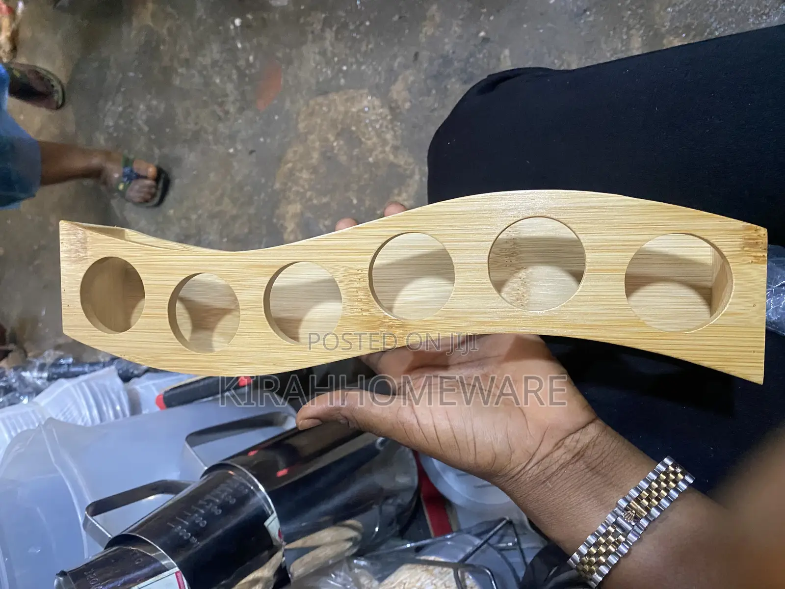Tequila Wooden Shot Cup Holder by 6pcs Holes