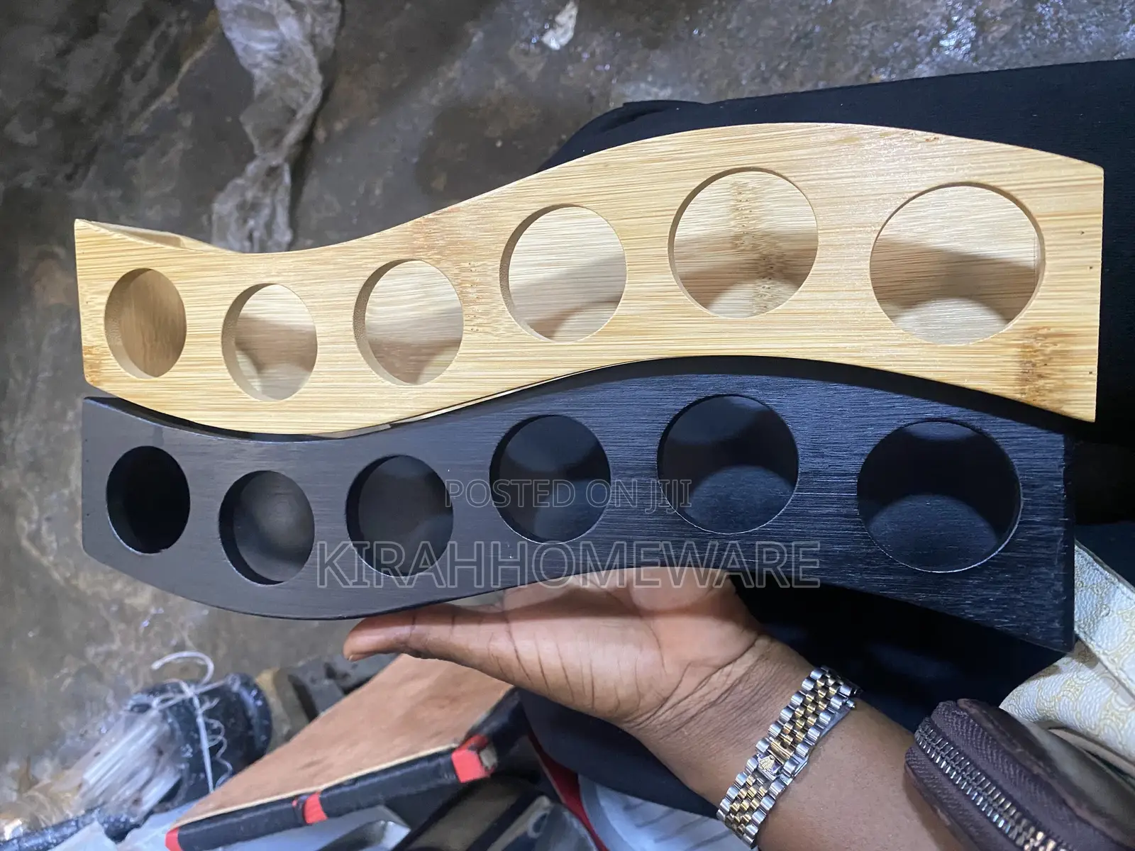 Tequila Wooden Shot Cup Holder by 6pcs Holes