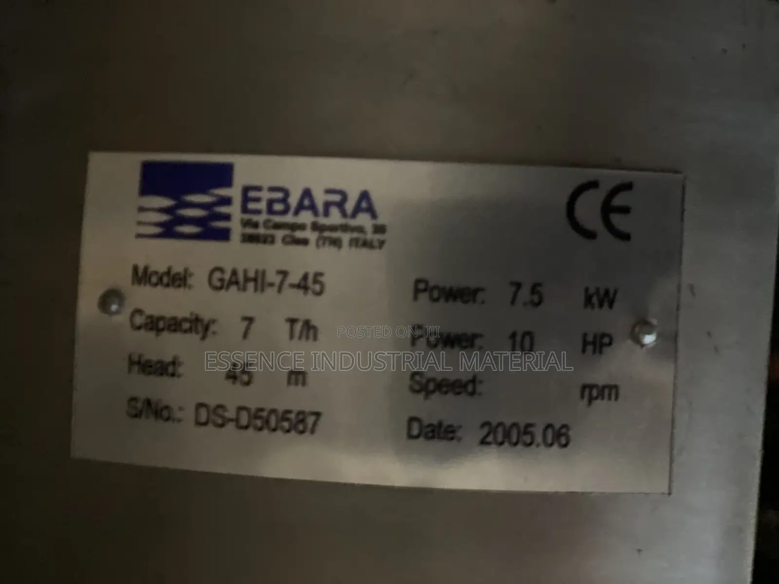 3 Phase ABB Stainless Steel Pump 7.5KW