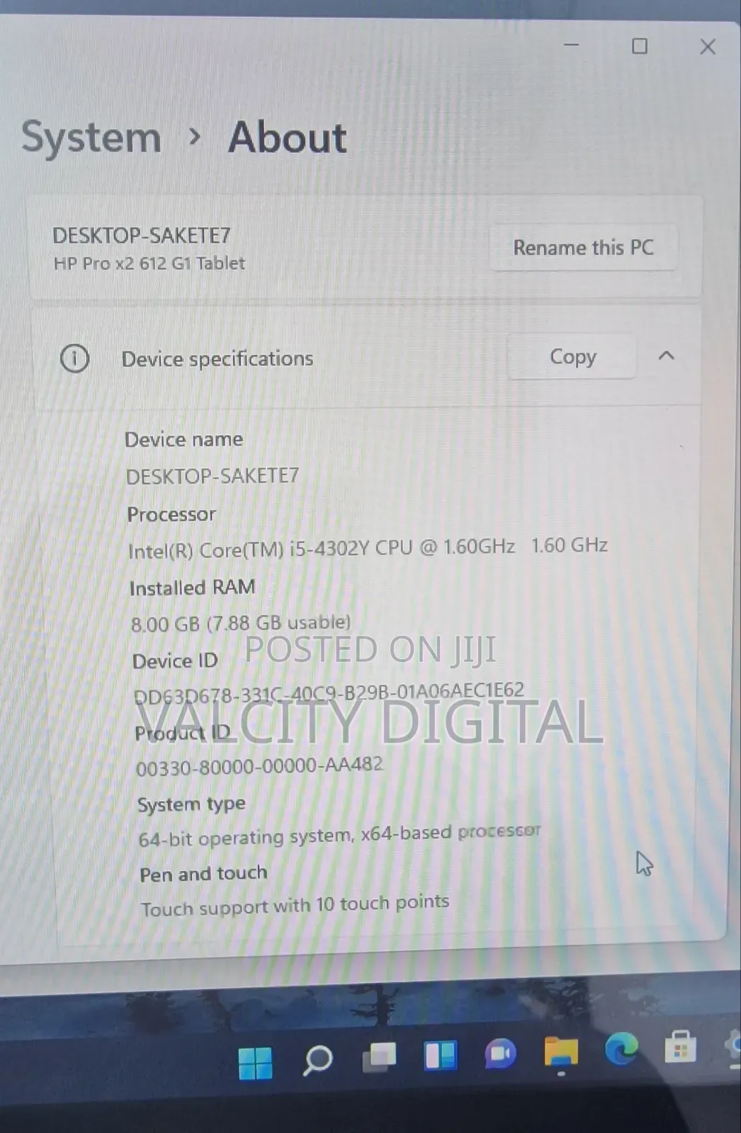 Laptop HP Pro X2 612 G1 8GB Intel Core I5 SSD 256GB