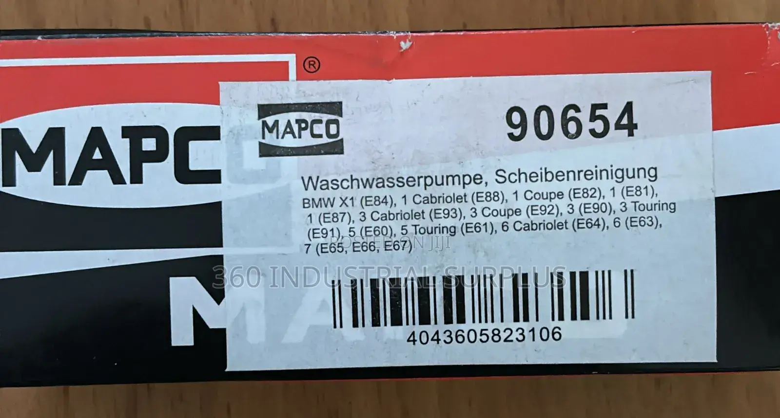 Genuine Mapco 90654 Water Pump,Window Cleaning 12v