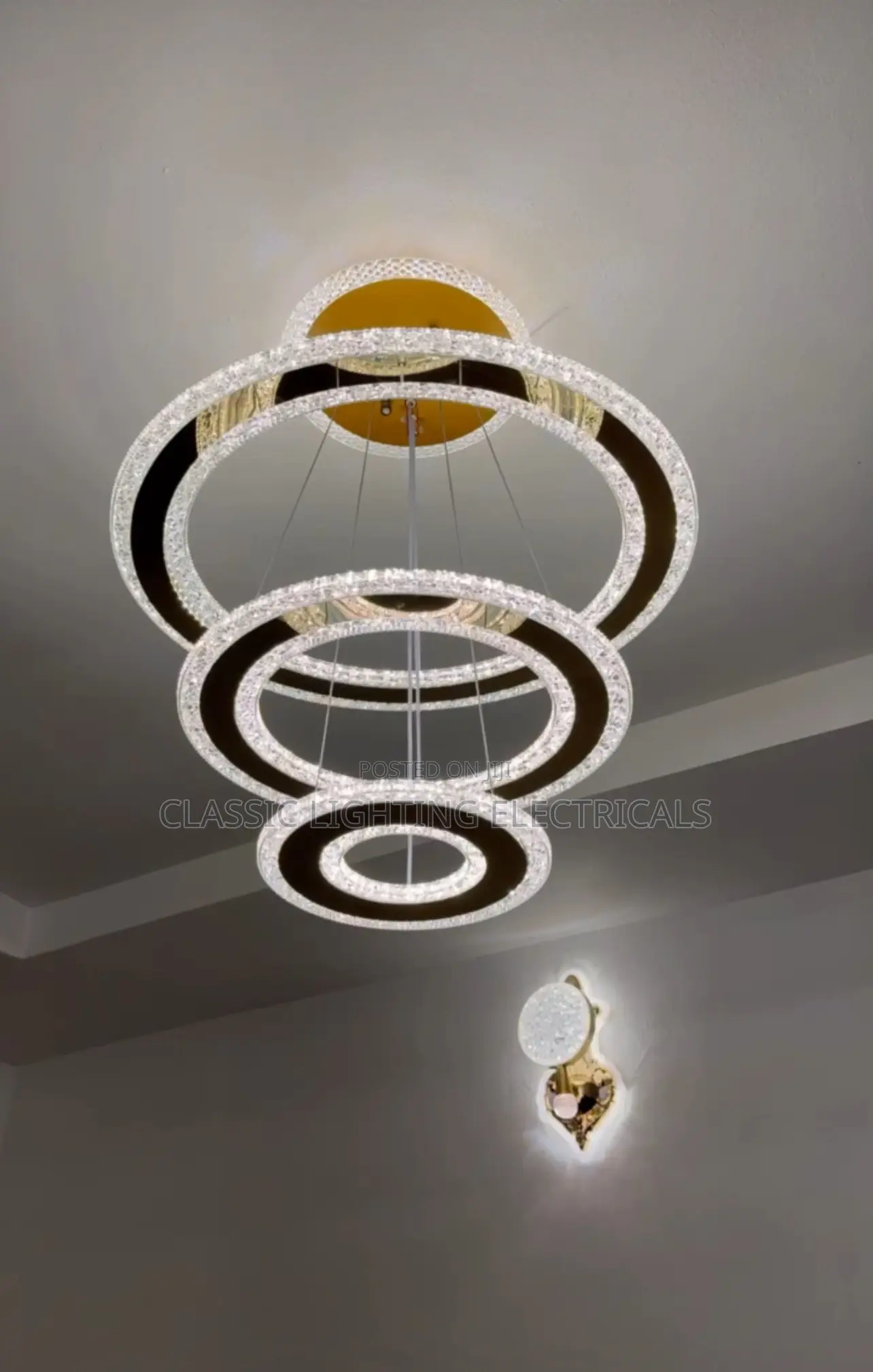 Home Living Room Decoration Vintage Ring Pendant Light