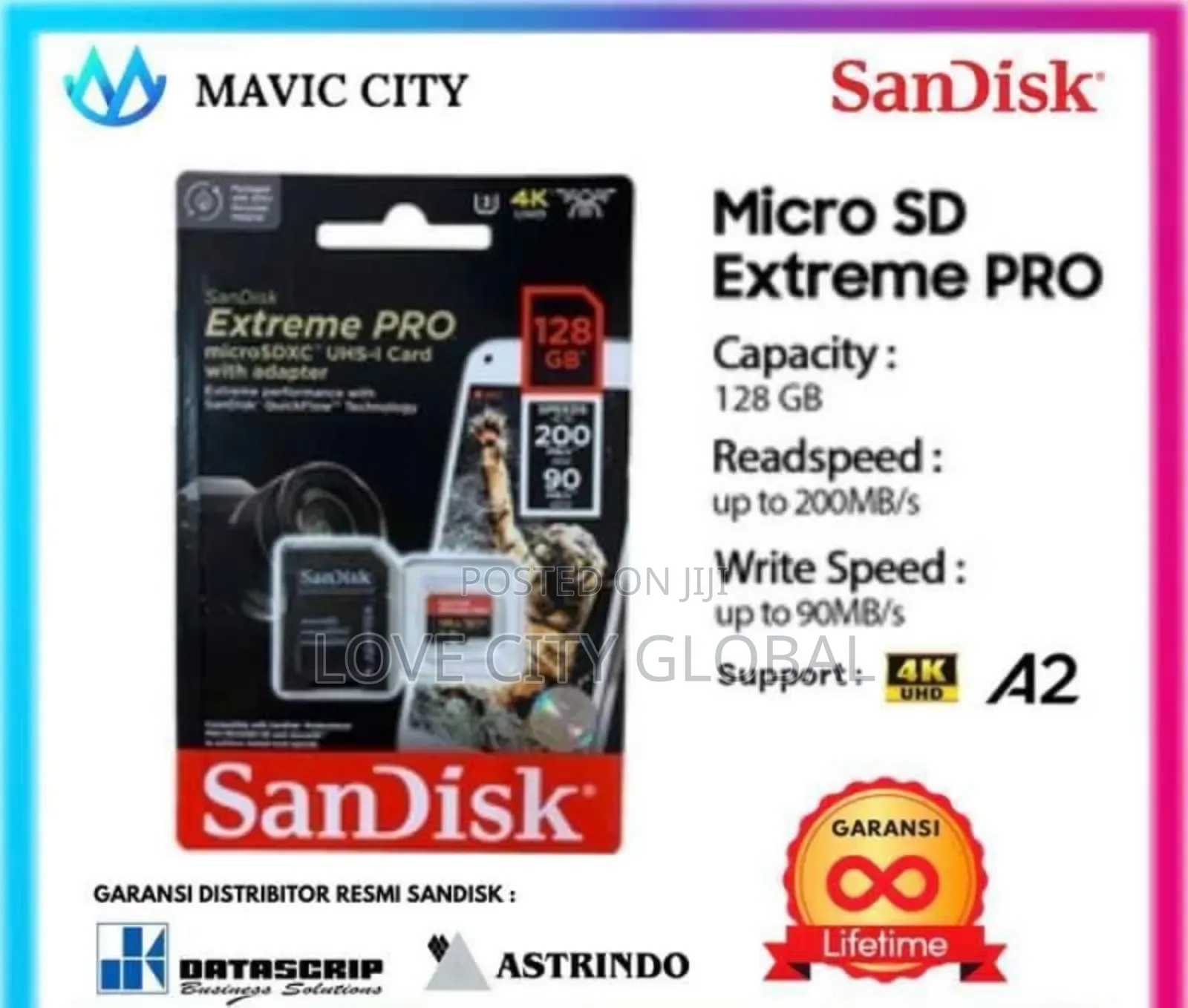 Sandisk Extreme PRO 128GB Detachable Memory Card Adapter