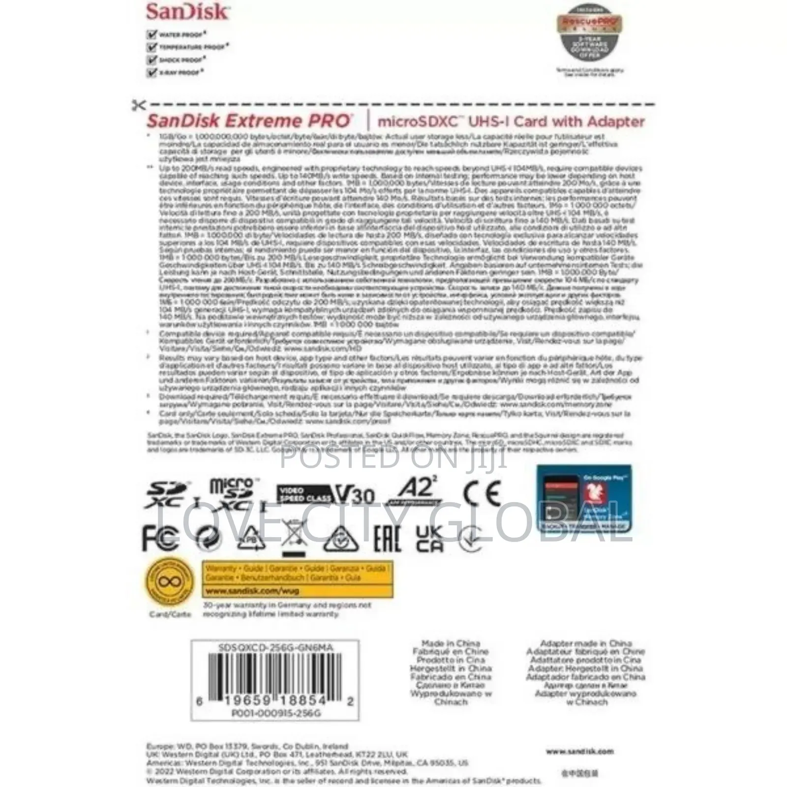 Sandisk Extreme PRO 128GB Detachable Memory Card Adapter