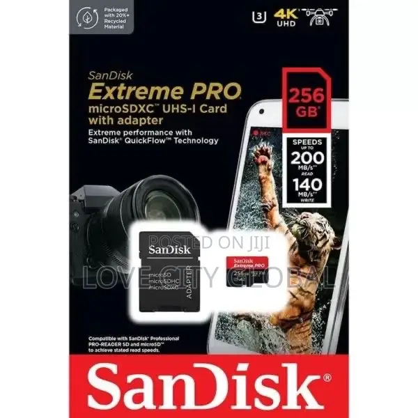 Sandisk Extreme Pro 256GB 200mbps SDXC UHS Micro Memory Card