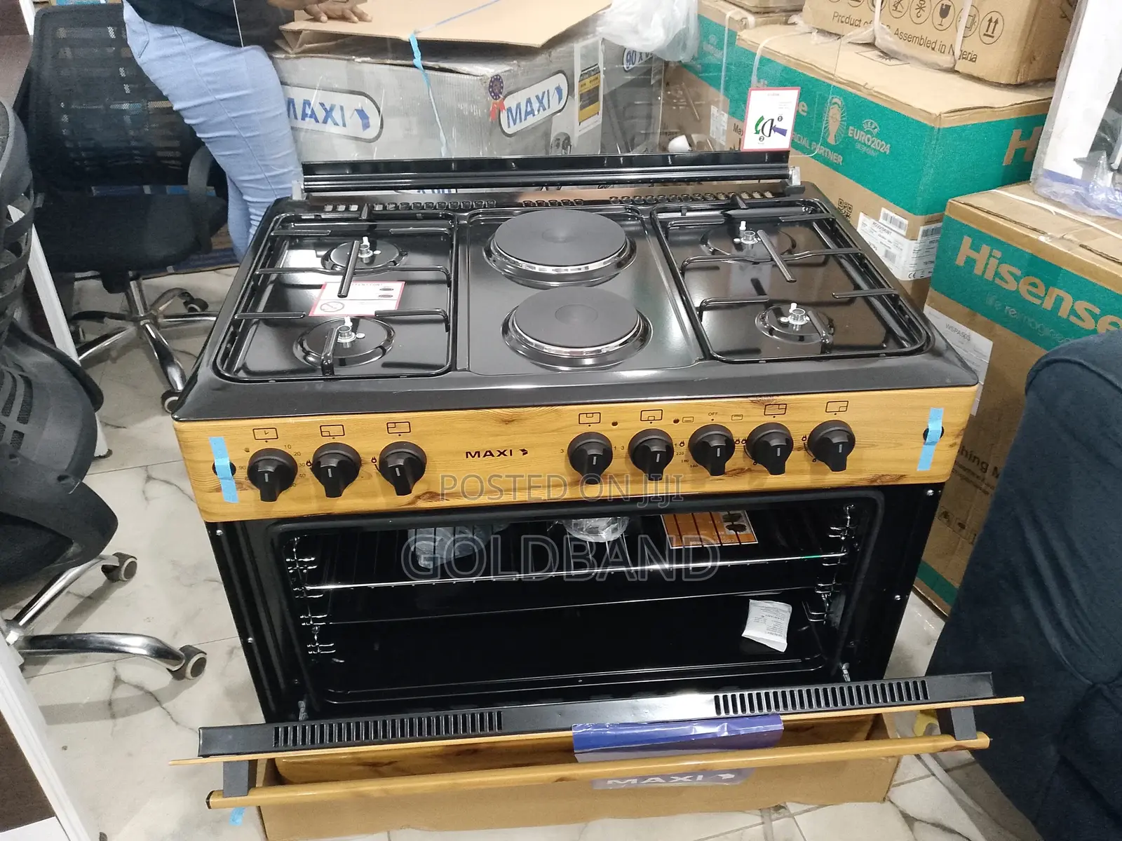 Maxi 60*90 (4+2) Wood Gas Cooker (Multi-Burner)