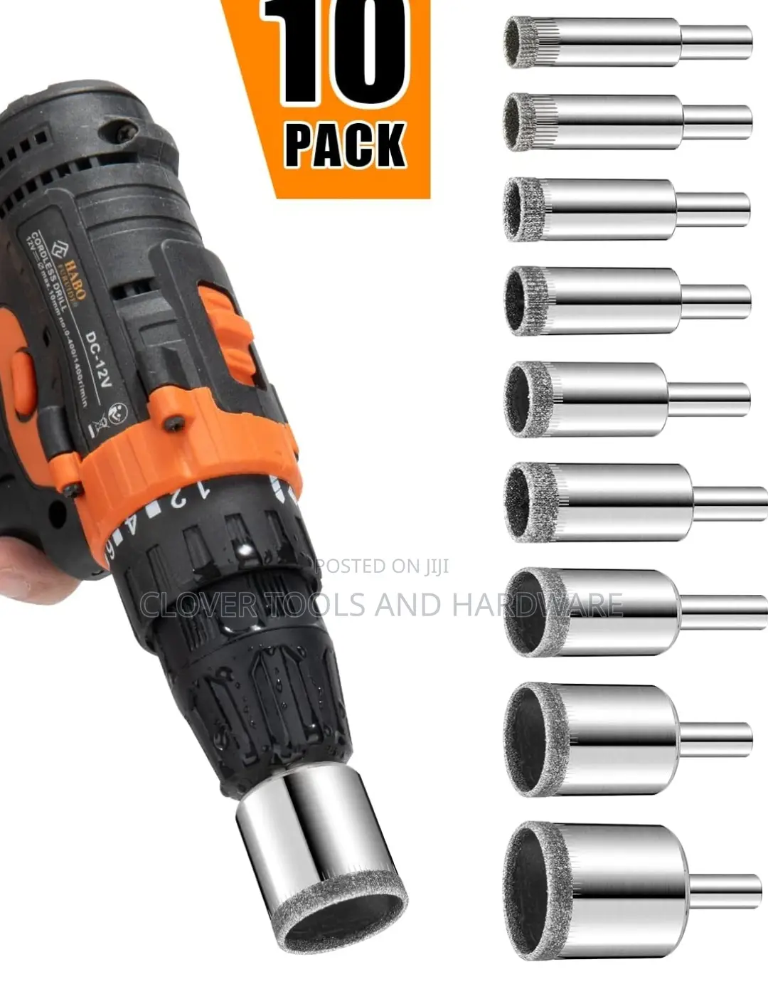 Diamond Hole Saw Set, Glass Drill Bit for Ceramic Tile Etc