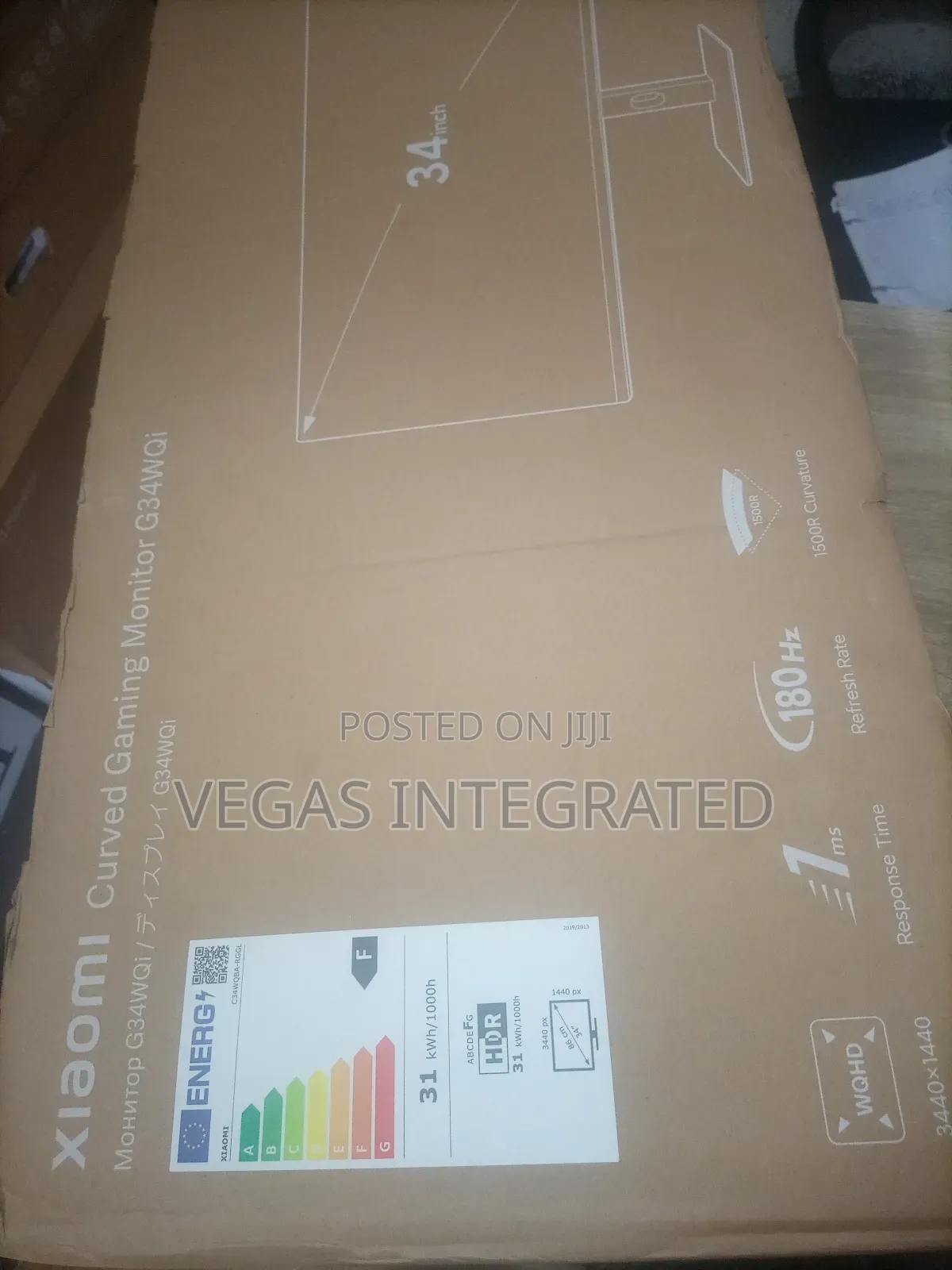 Xiaomi Redmi G34wqi 180hz WQHD Curved Gaming Monitor