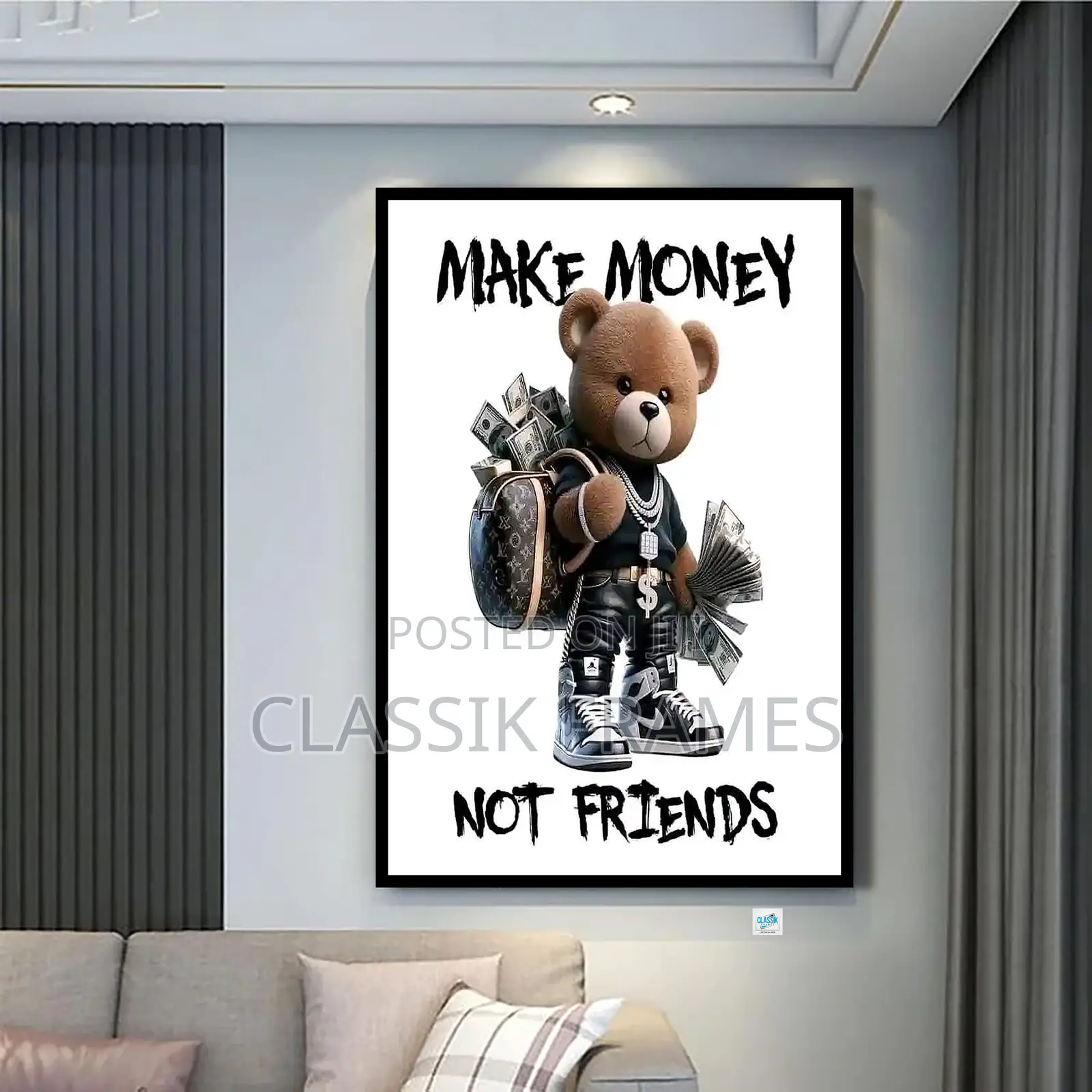 Hd Framed Matte Artistis Craft Make Mioney Friends Walla