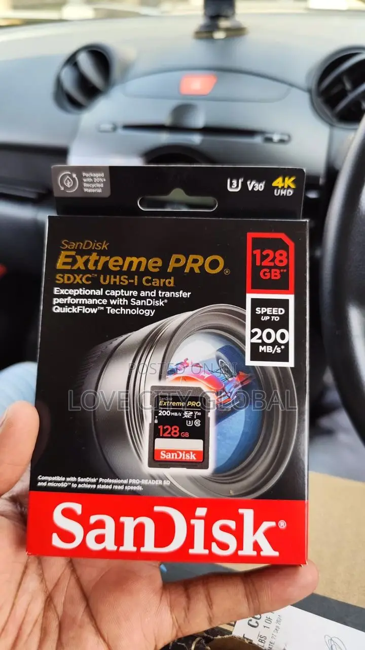 Sandisk 128gb Extreme Pro Uhs-Ii Fast Speed Sd Card